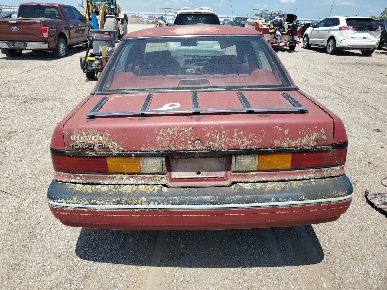 1991 Ford Tempo Gl   Red vin: 2FAPP36XXMB188231