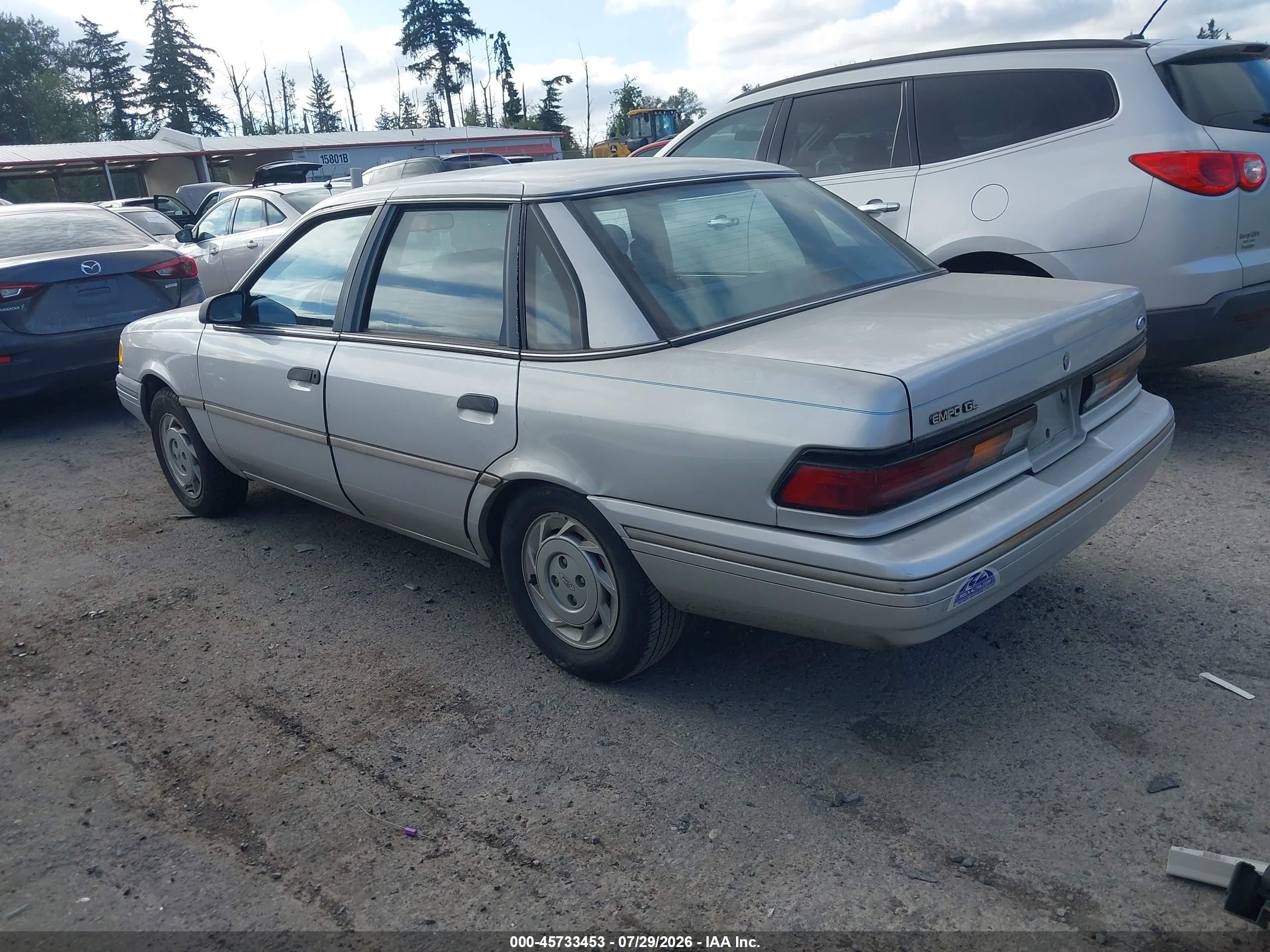 1993 Ford Tempo Gl Silver vin: 2FAPP36XXPB134769