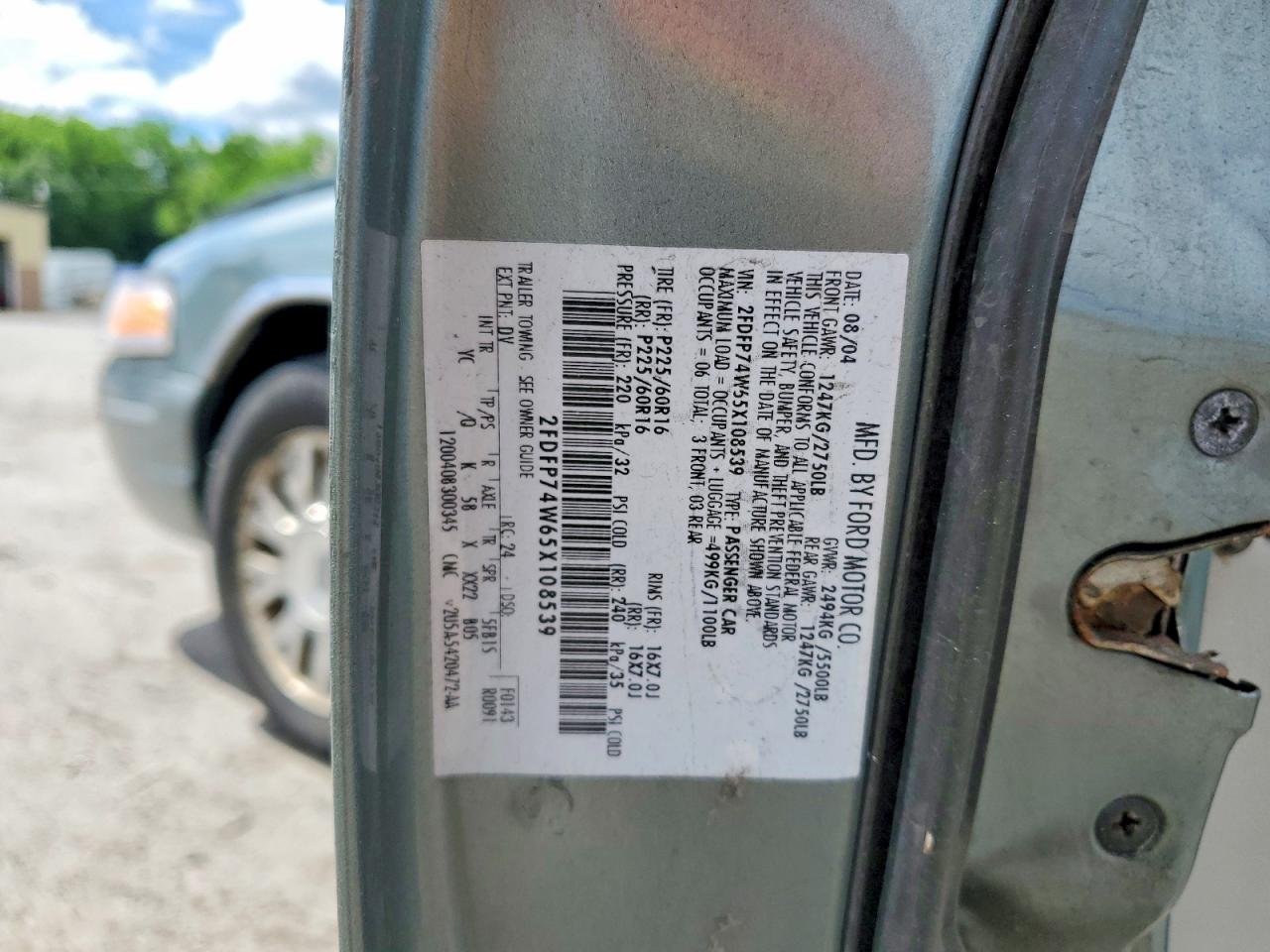 2005 Ford Crown Victoria Lx Teal vin: 2FDFP74W65X108539