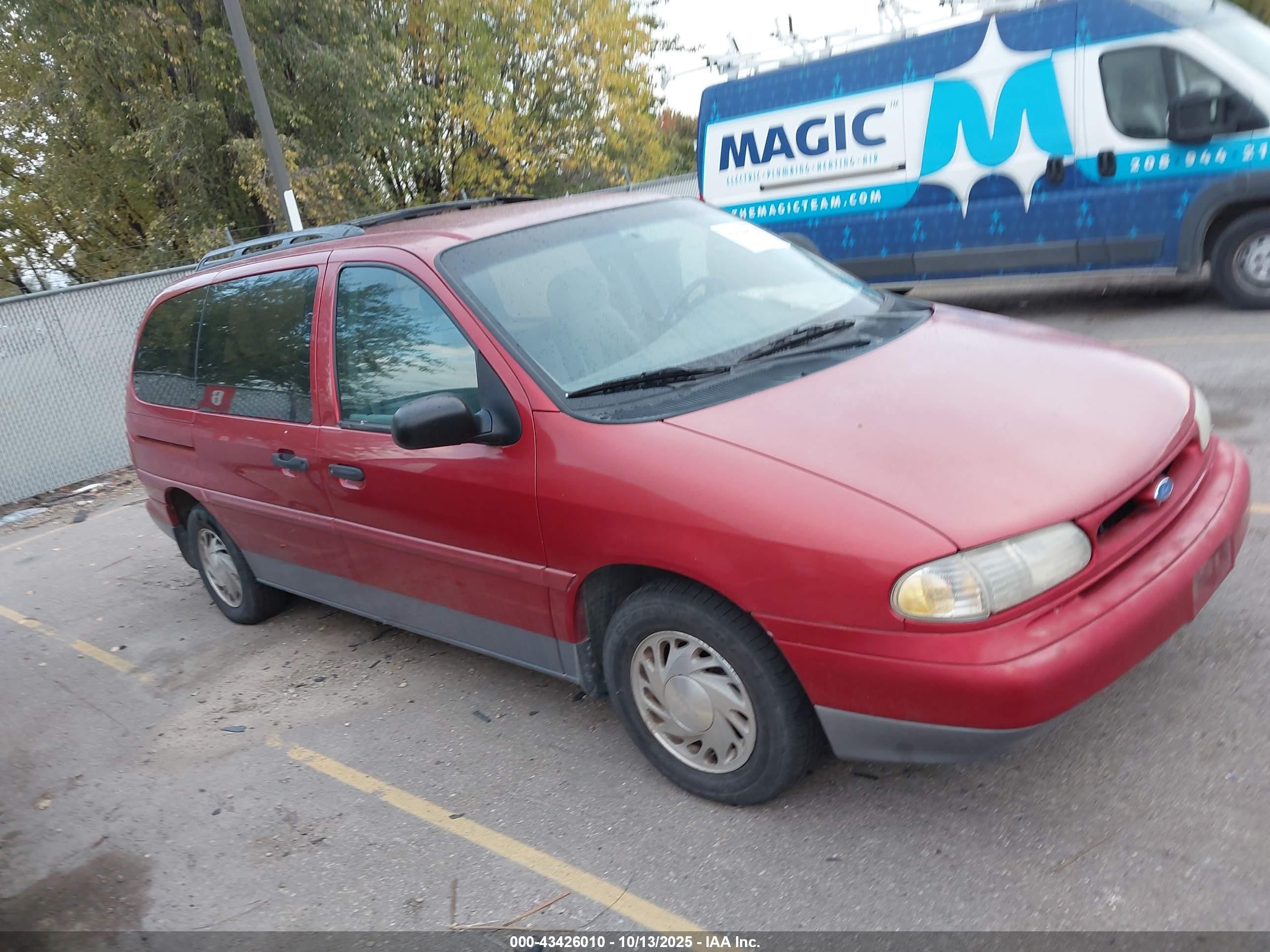 1995 Ford Windstar Wagon Red vin: 2FMDA5142SBB89762
