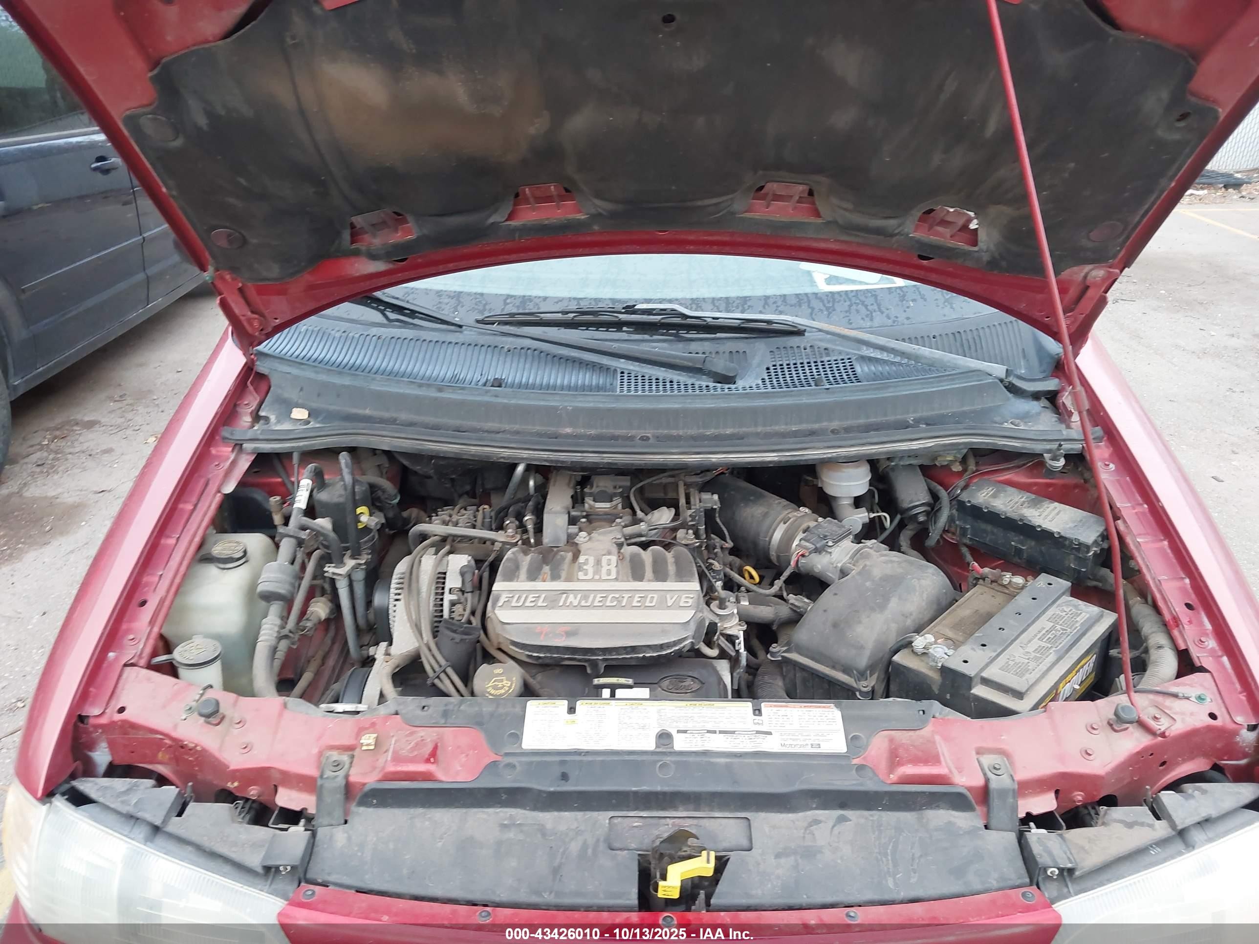 1995 Ford Windstar Wagon Red vin: 2FMDA5142SBB89762