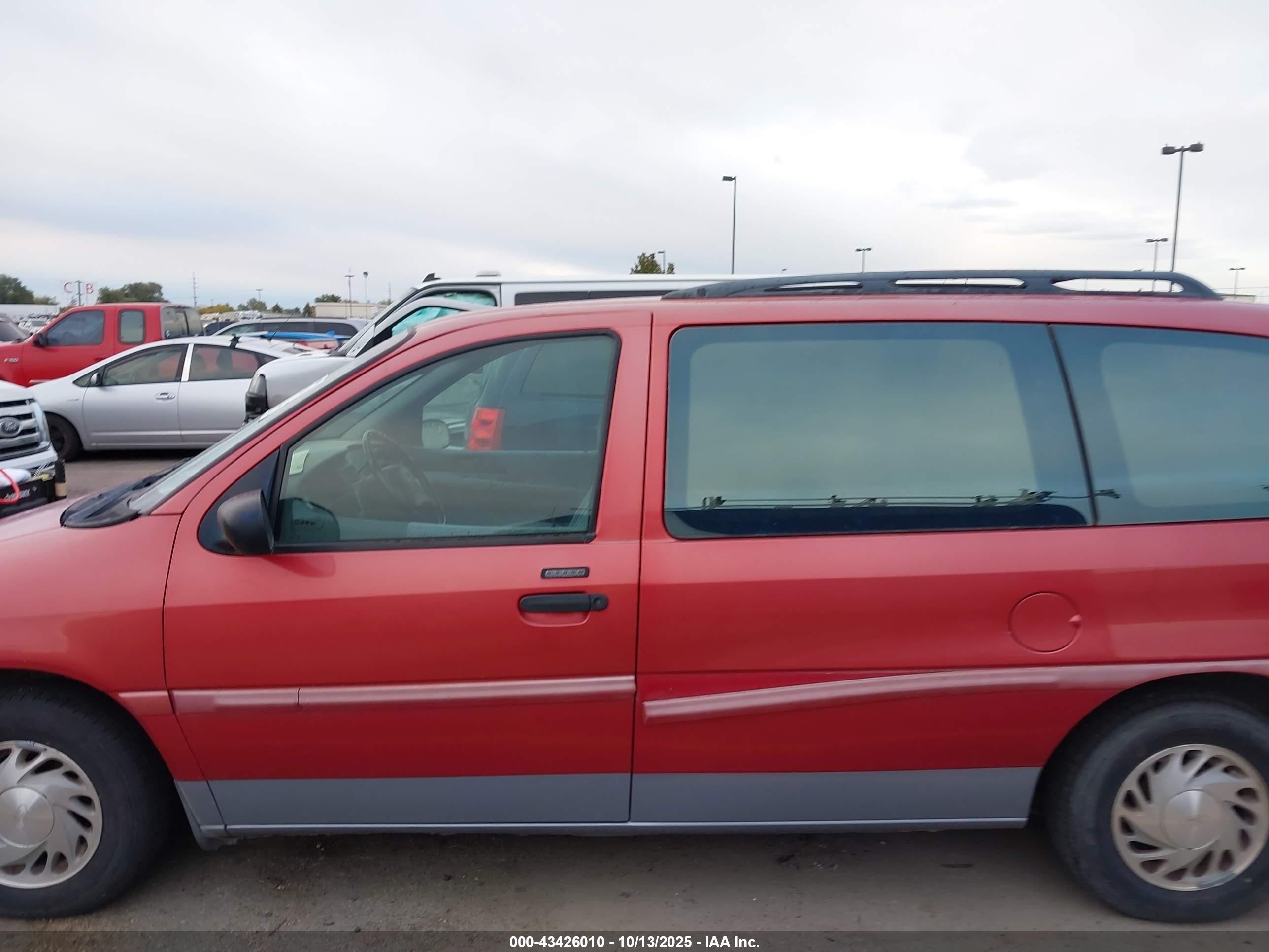 1995 Ford Windstar Wagon Red vin: 2FMDA5142SBB89762