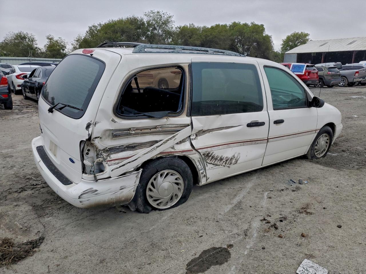 1995 Ford Windstar Wagon White vin: 2FMDA5142SBD10516