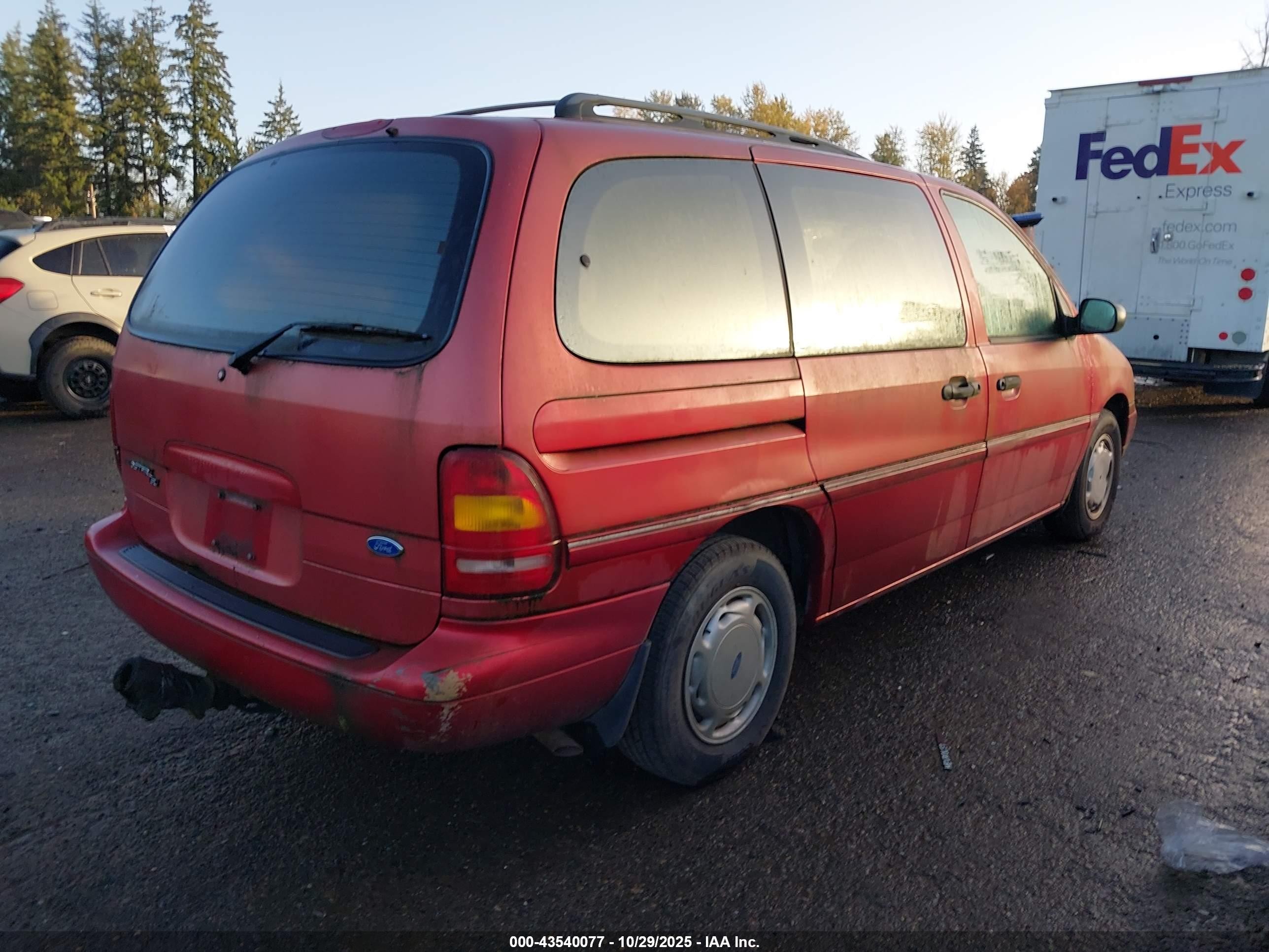 1995 Ford Windstar Wagon Purple vin: 2FMDA5142SBD30488