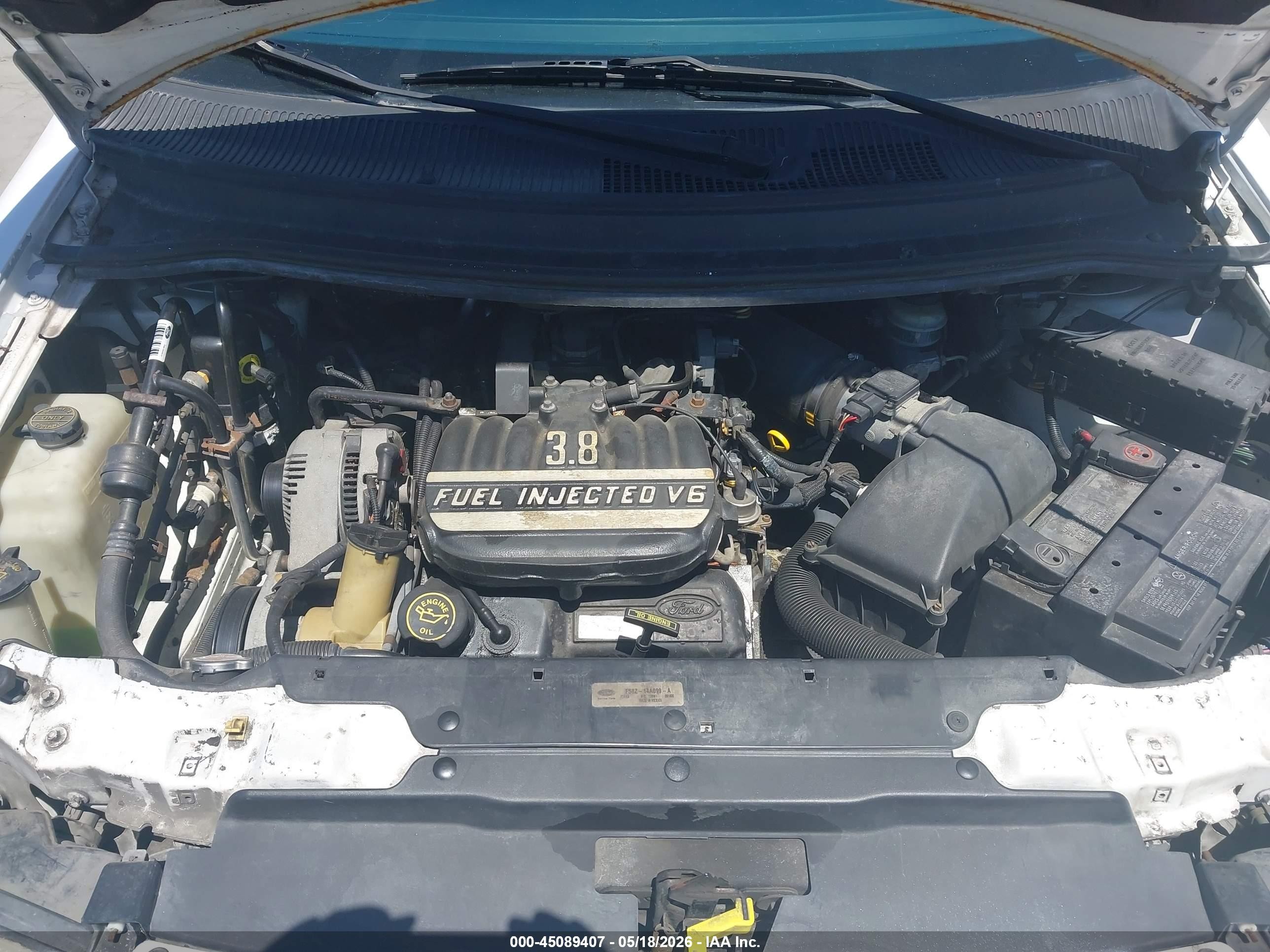 1995 Ford Windstar Wagon White vin: 2FMDA5143SBC60466