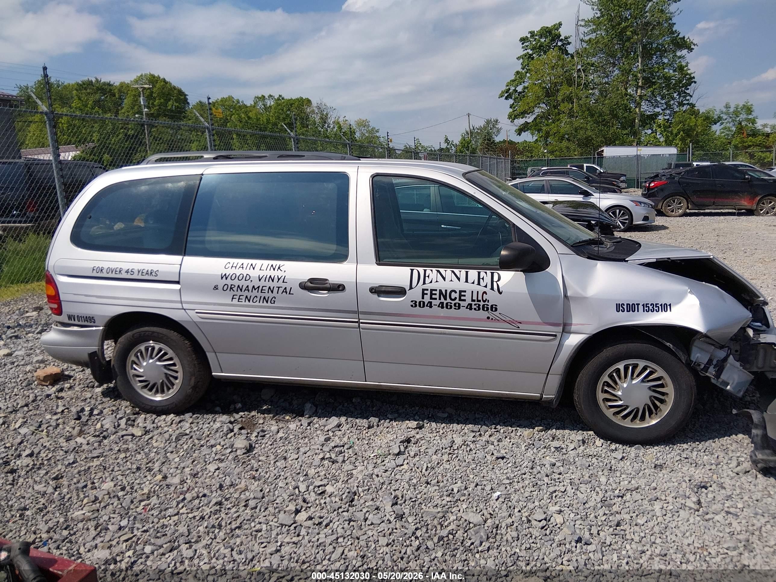1998 Ford Windstar Gl/limited/lx Серебряный vin: 2FMDA5144WBB44053