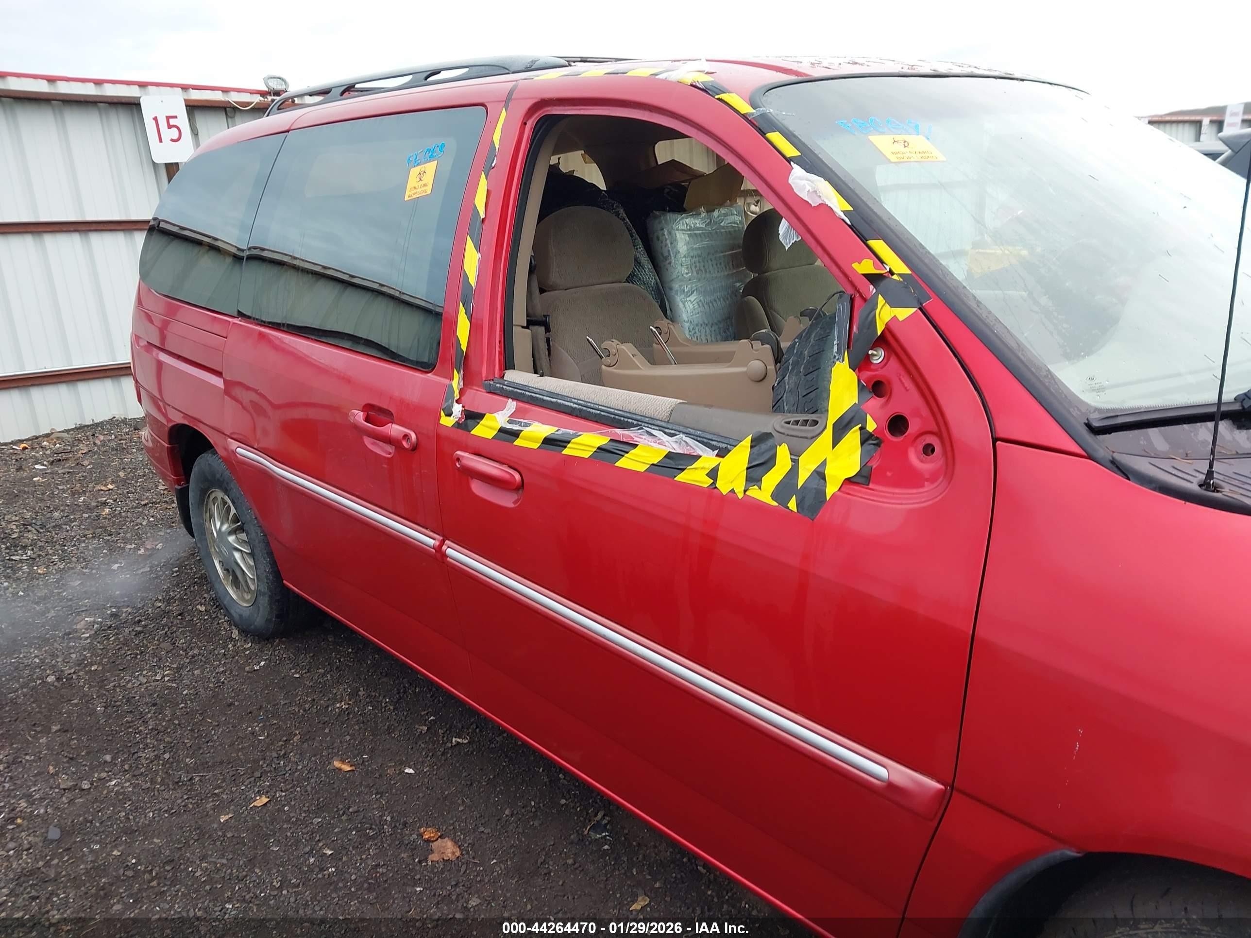 1998 Ford Windstar Gl/limited/lx Red vin: 2FMDA5148WBB71532