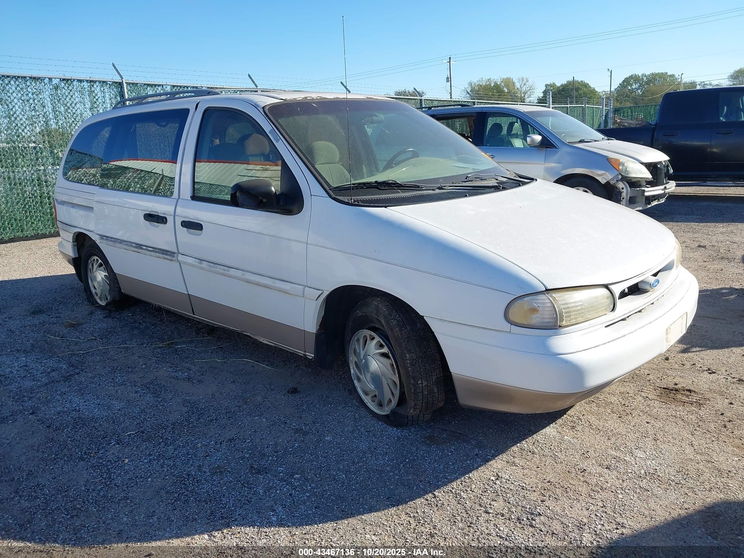 1995 Ford Windstar Wagon White vin: 2FMDA514XSBB81599