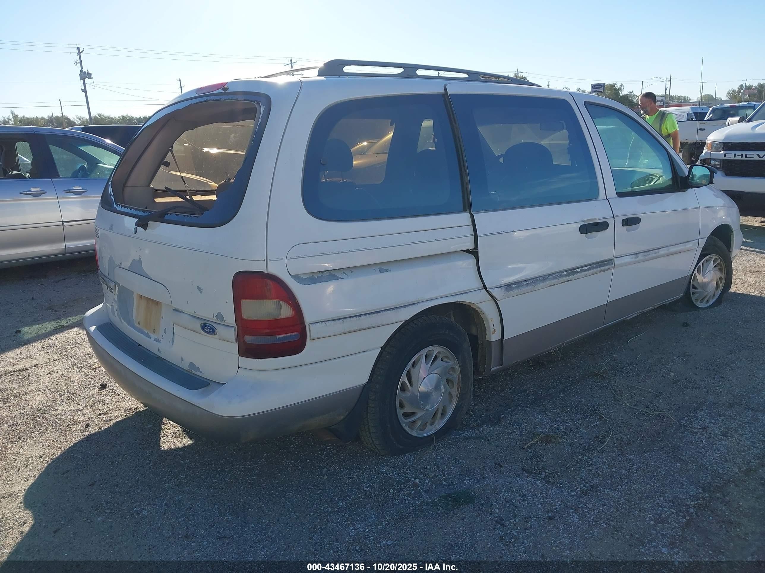 1995 Ford Windstar Wagon White vin: 2FMDA514XSBB81599