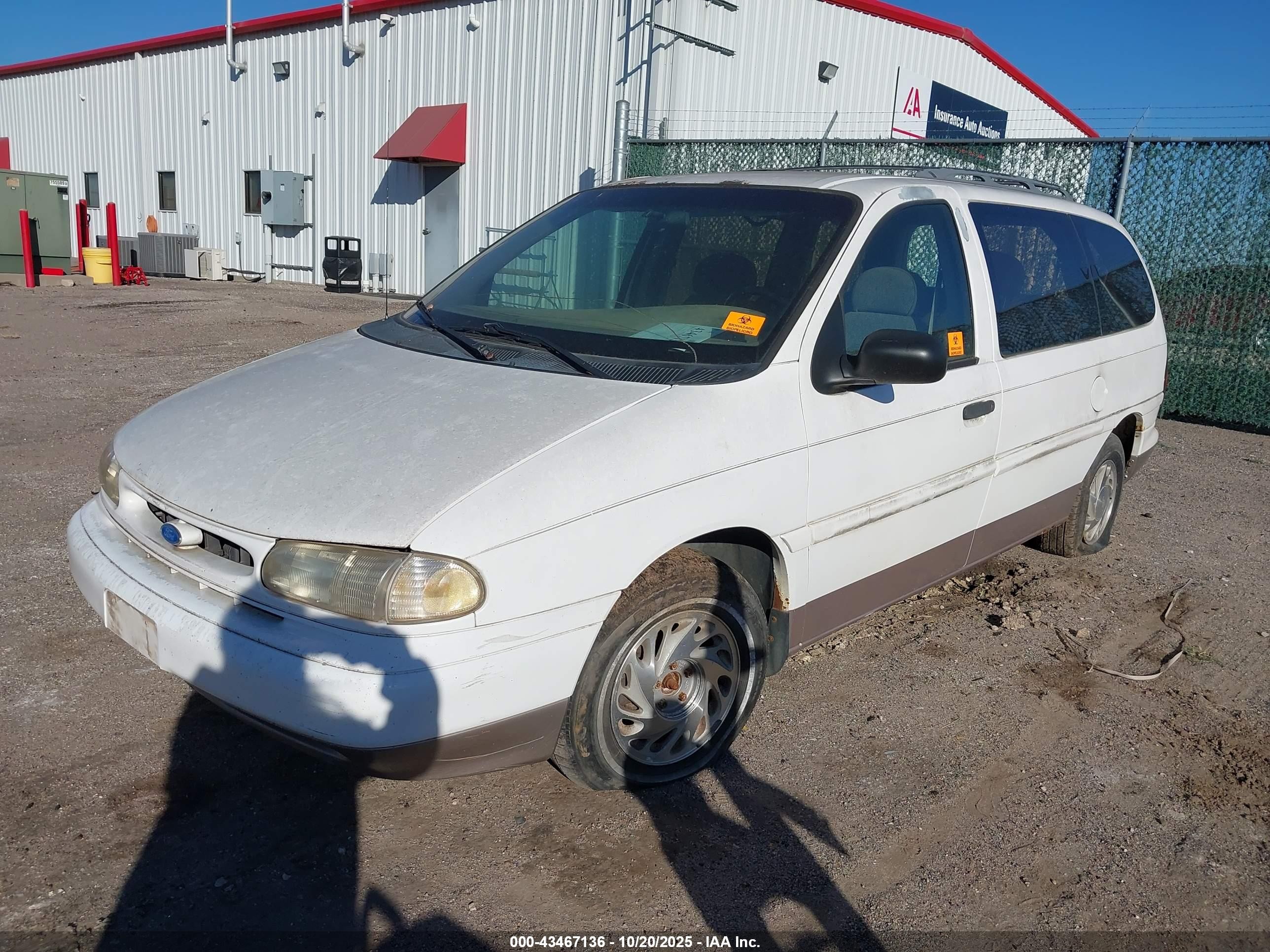 1995 Ford Windstar Wagon White vin: 2FMDA514XSBB81599