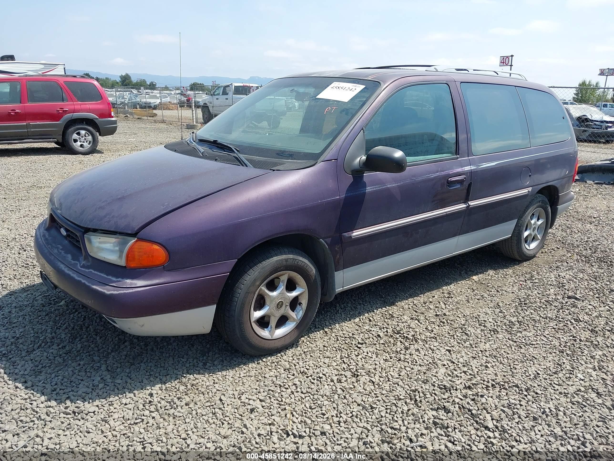1998 Ford Windstar Gl/limited/lx Purple vin: 2FMDA514XWBA17100