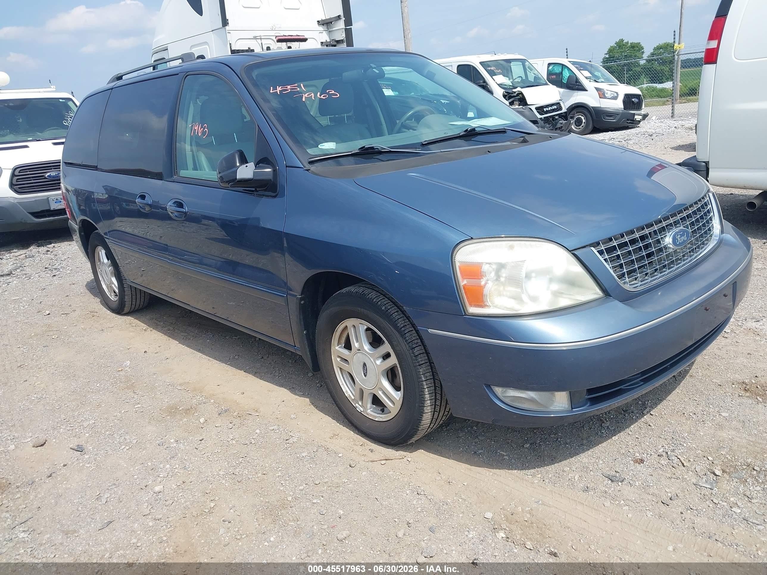 2006 Ford Freestar Sel Blue vin: 2FMDA52286BA43627
