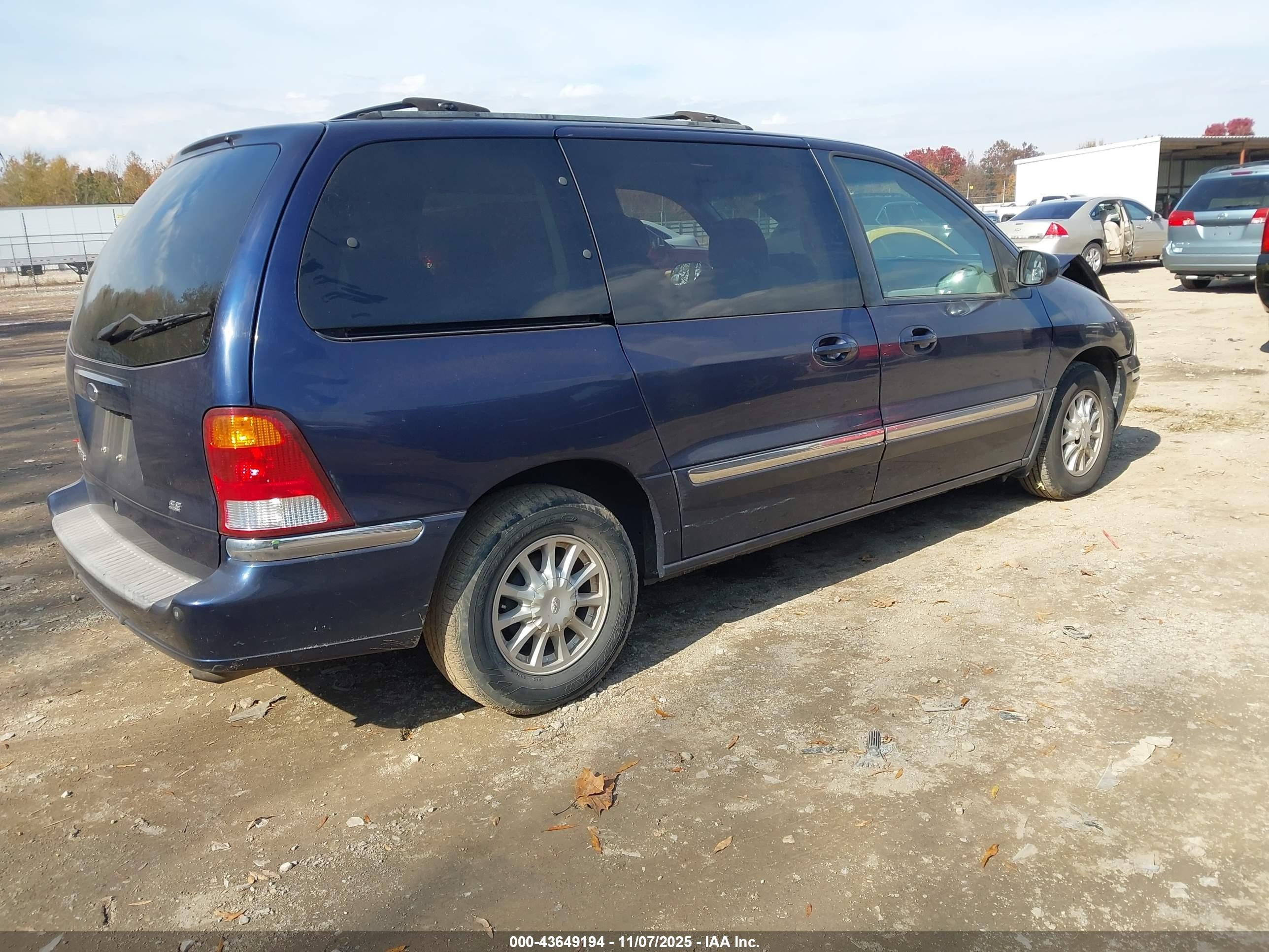 2000 Ford Windstar Se Blue vin: 2FMDA5248YBB89143