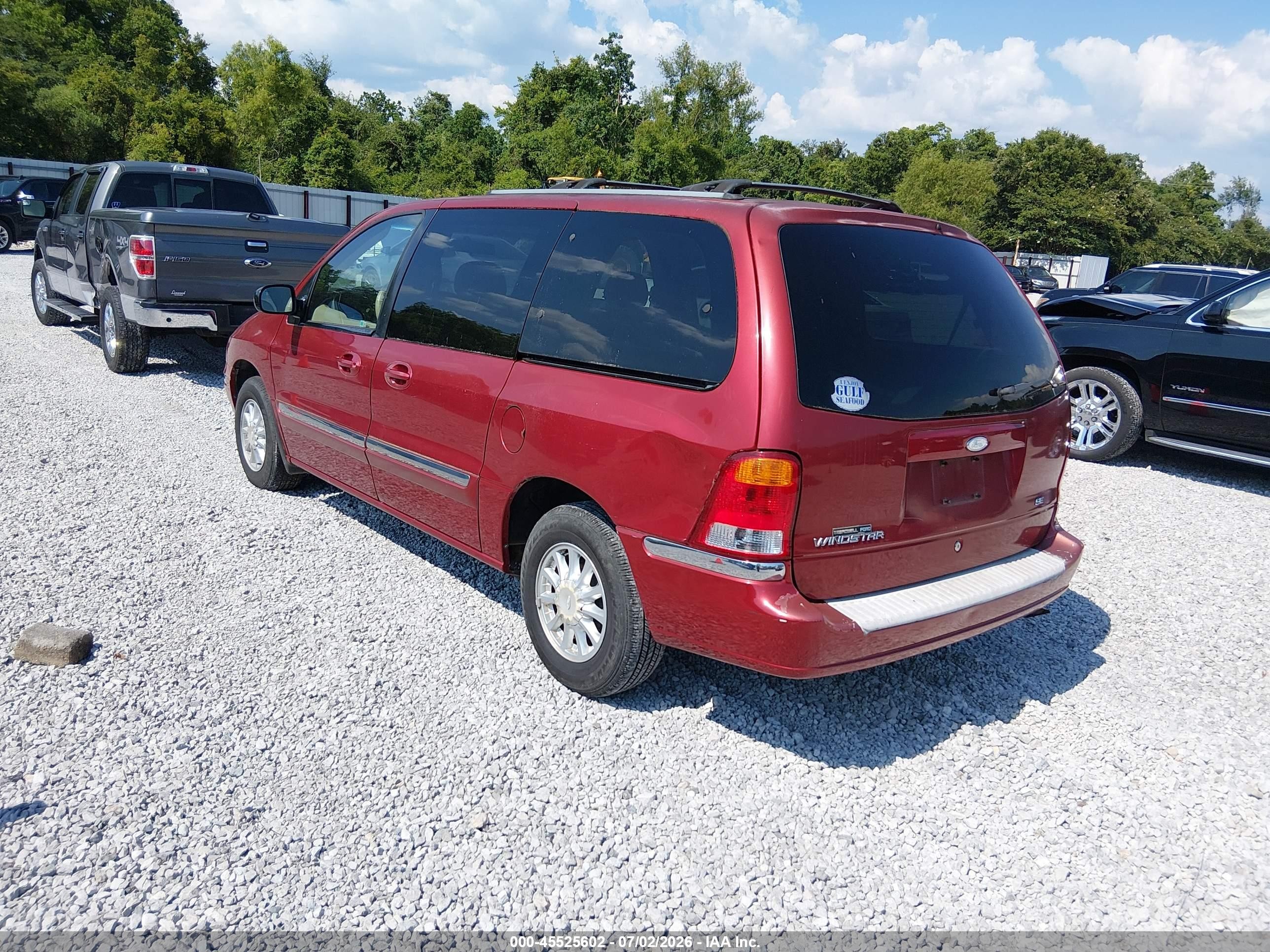 2000 Ford Windstar Se Red vin: 2FMDA524XYBC63646