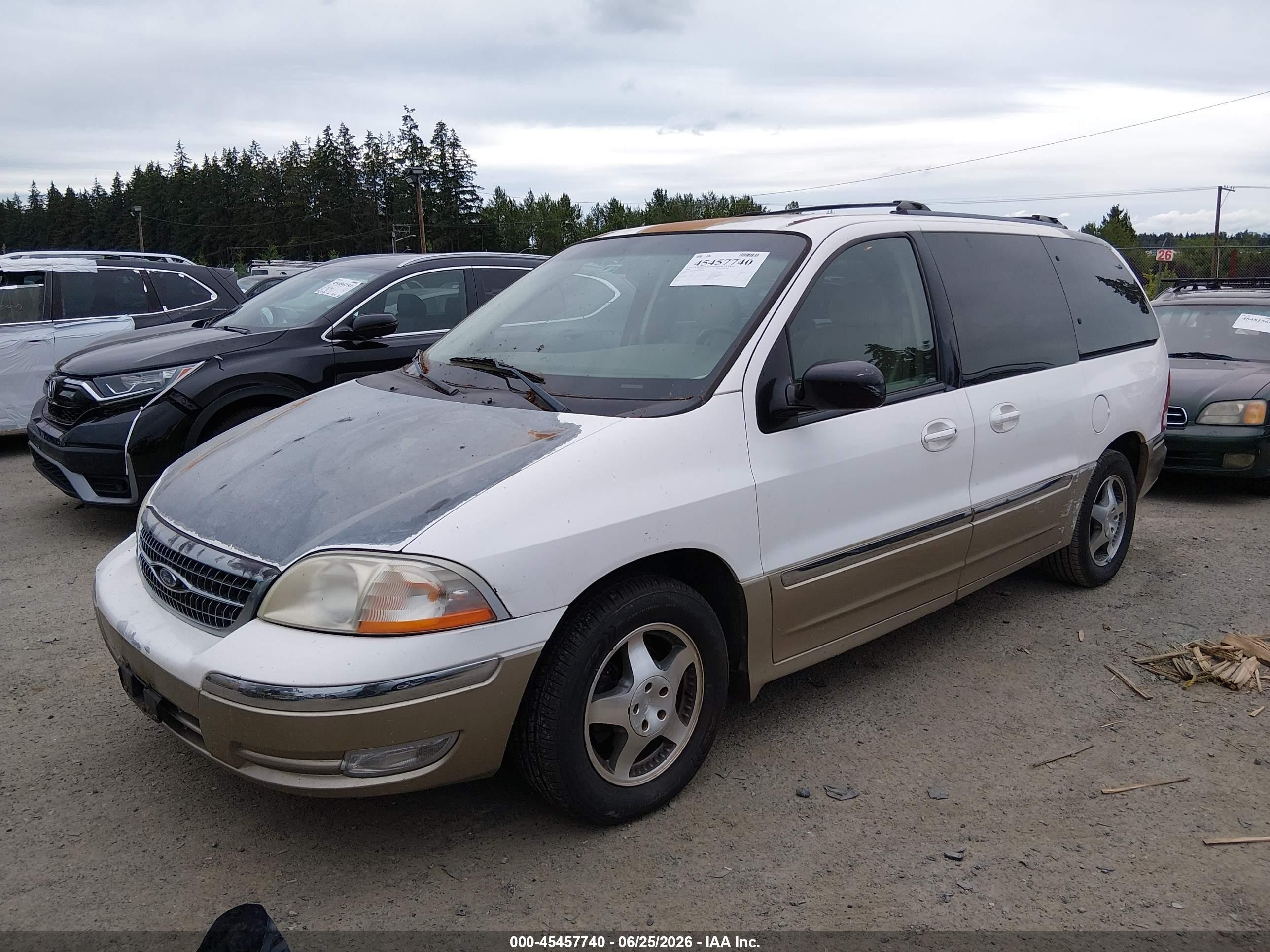 2000 Ford Windstar Limited/sel White vin: 2FMDA5340YBB48116