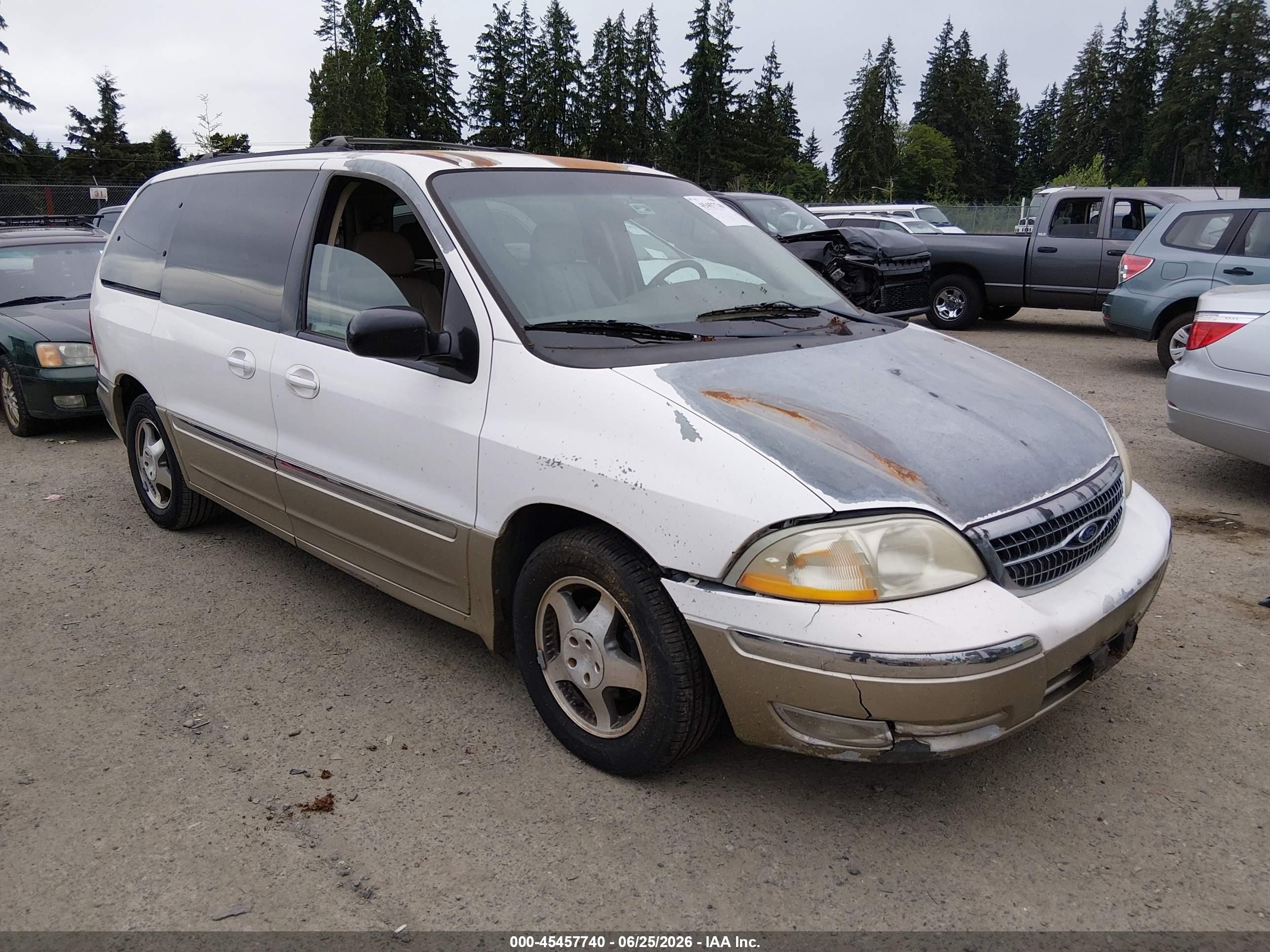 2000 Ford Windstar Limited/sel White vin: 2FMDA5340YBB48116