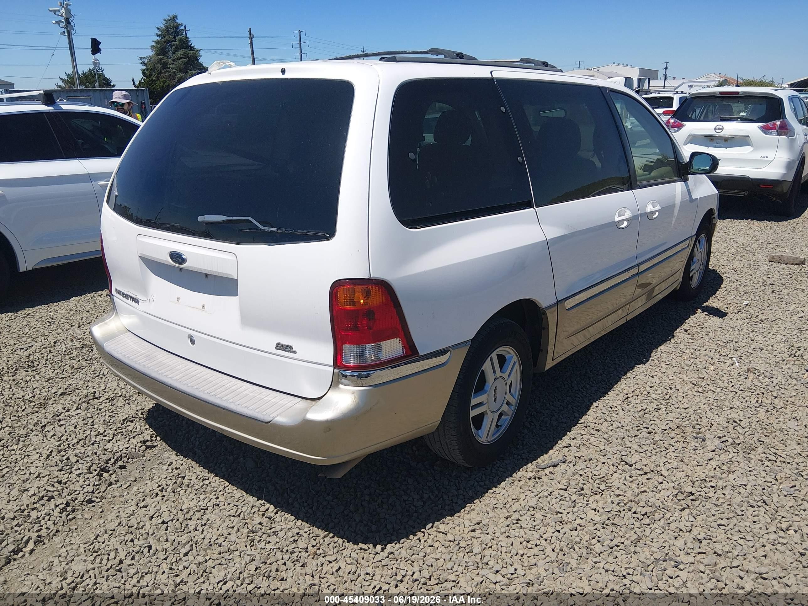 2001 Ford Windstar Sel White vin: 2FMDA53441BA03571