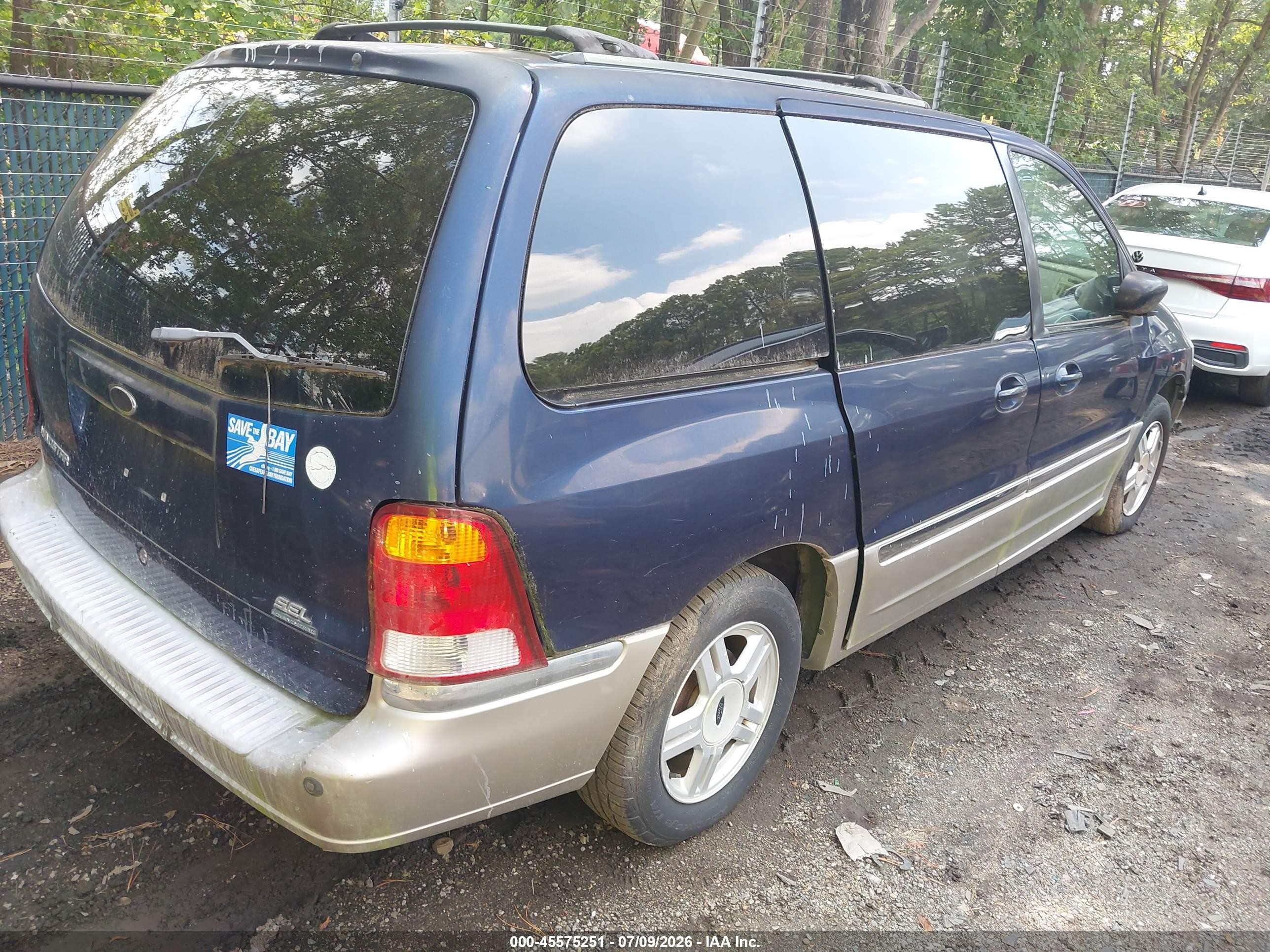 2003 Ford Windstar Sel Blue vin: 2FMDA53493BA89527