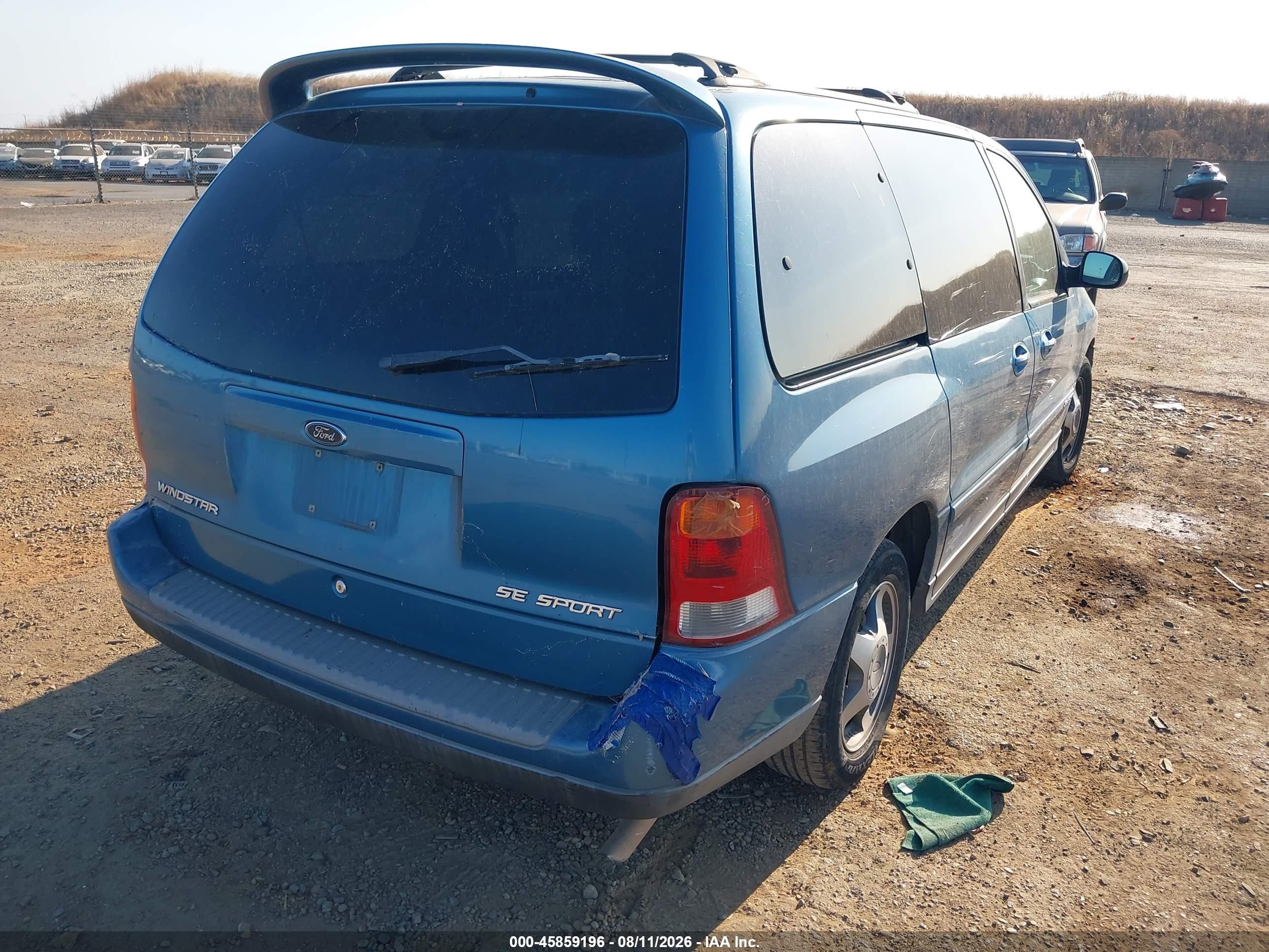 2001 Ford Windstar Se Sport Blue vin: 2FMDA57491BA74582