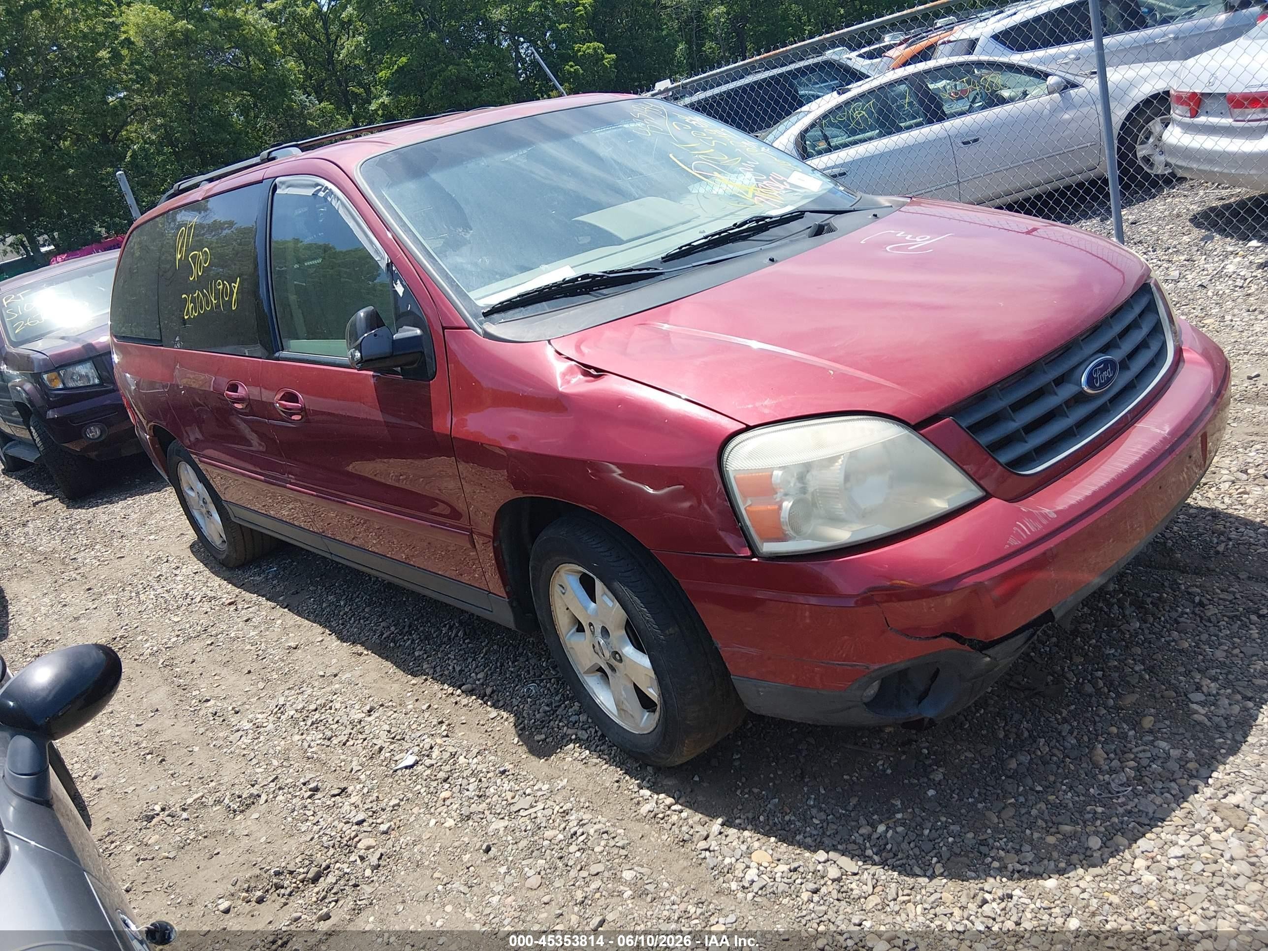 2004 Ford Freestar Ses Red vin: 2FMDA57644BA76231