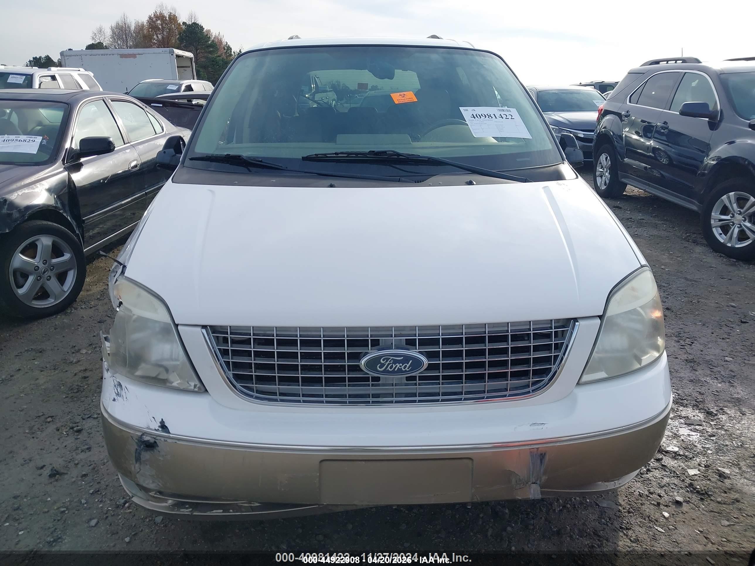2004 Ford Freestar Limited White vin: 2FMDA58294BA36898