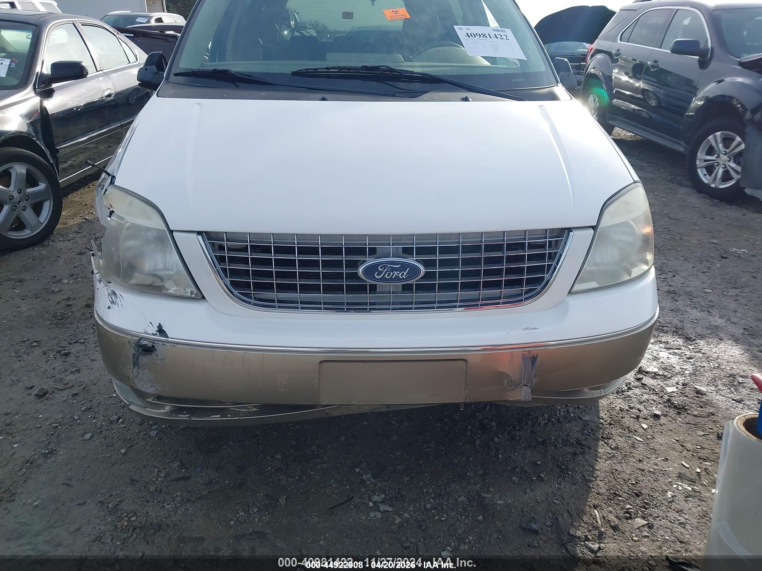 2004 Ford Freestar Limited White vin: 2FMDA58294BA36898