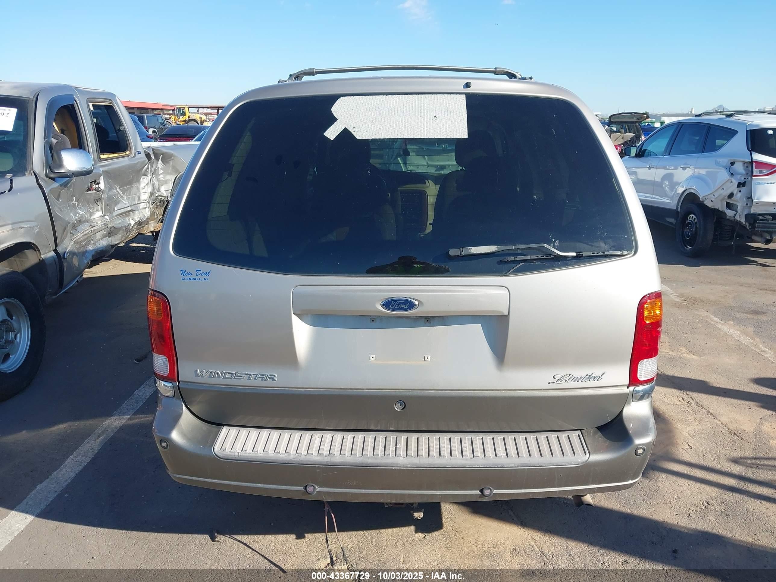 2001 Ford Windstar Limited Gold vin: 2FMDA58451BB04434