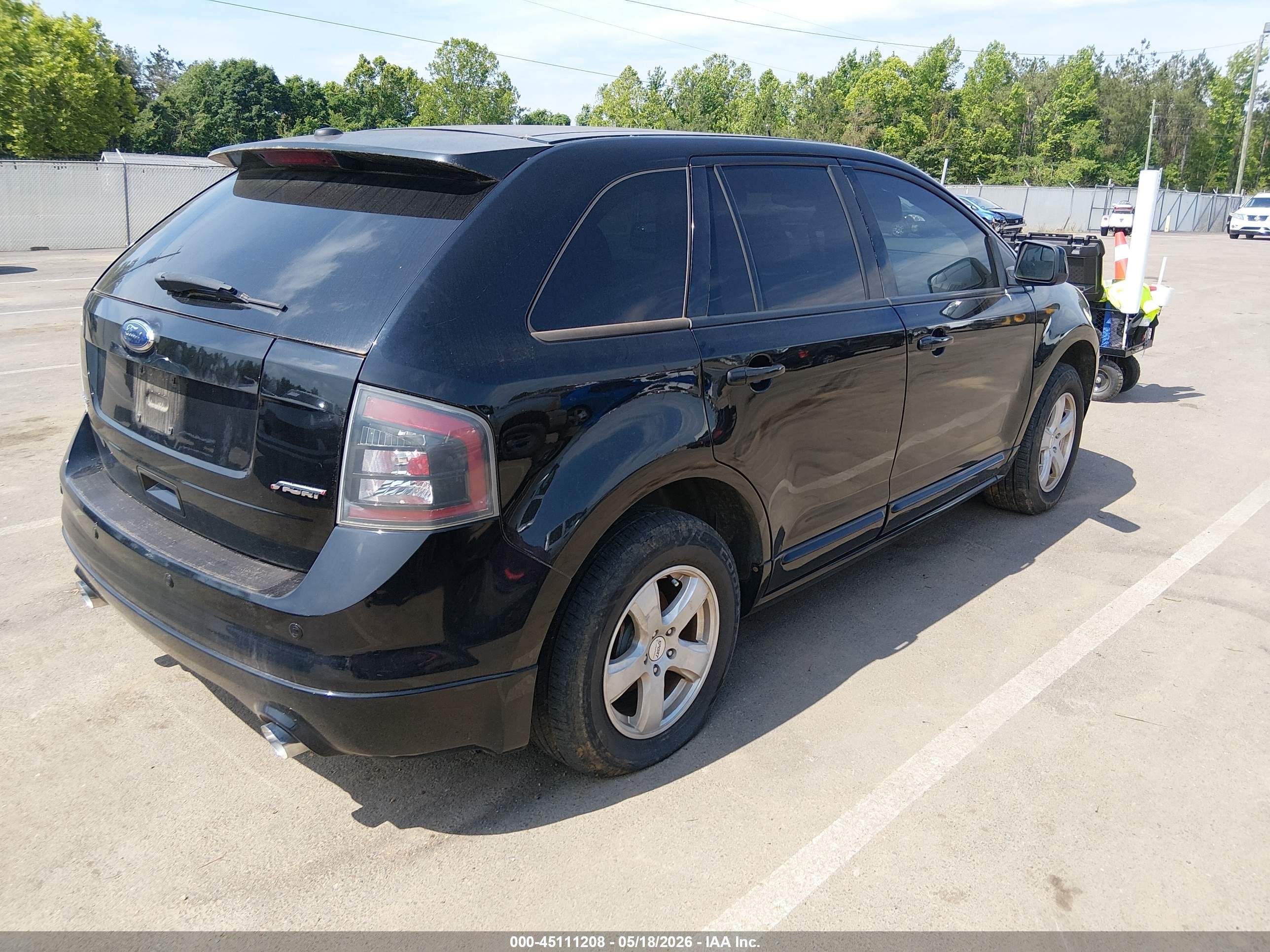 2009 Ford Edge Sport Black vin: 2FMDK30C19BA76468