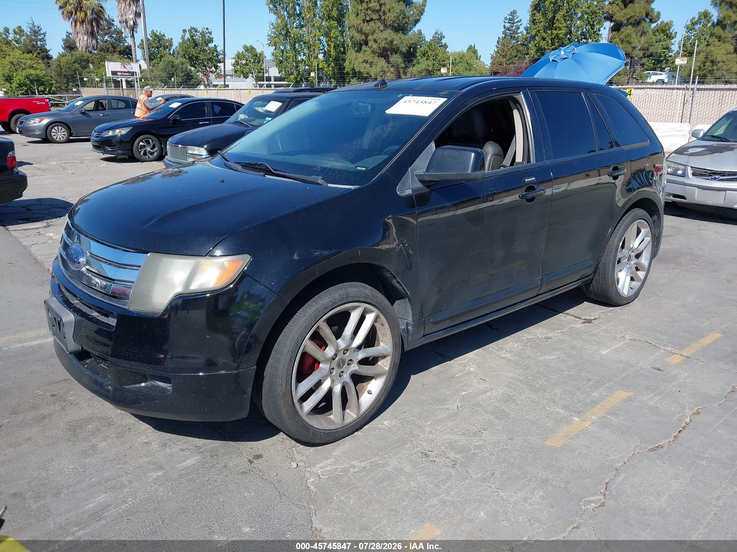 2009 Ford Edge Sport Черный vin: 2FMDK30CX9BA96847