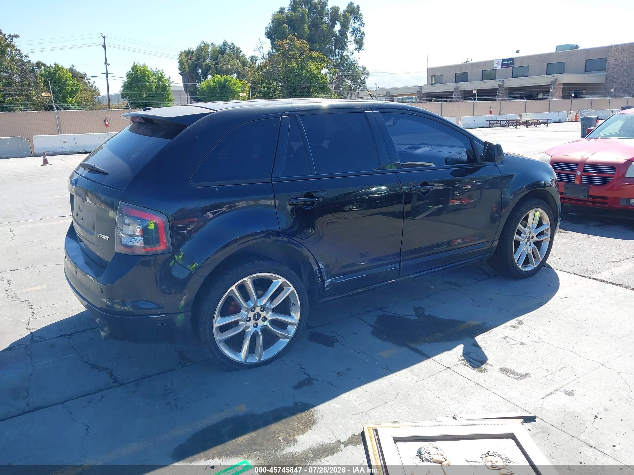 2009 Ford Edge Sport Черный vin: 2FMDK30CX9BA96847