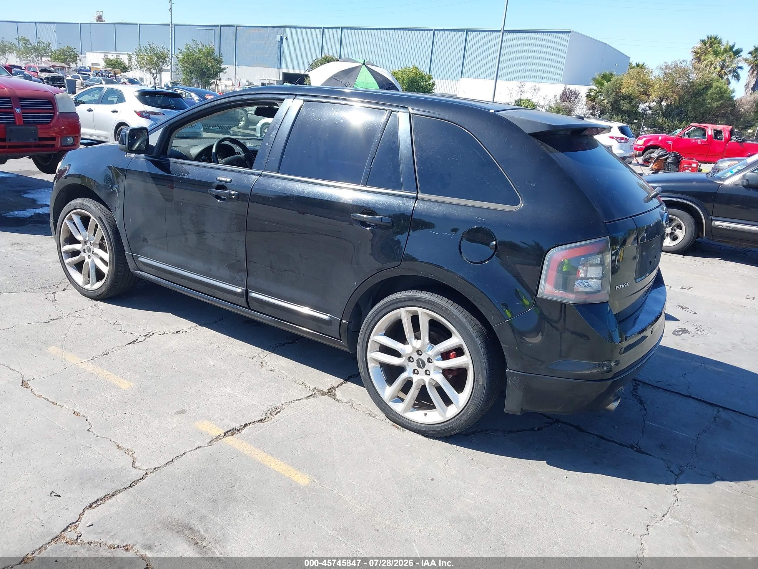 2009 Ford Edge Sport Черный vin: 2FMDK30CX9BA96847