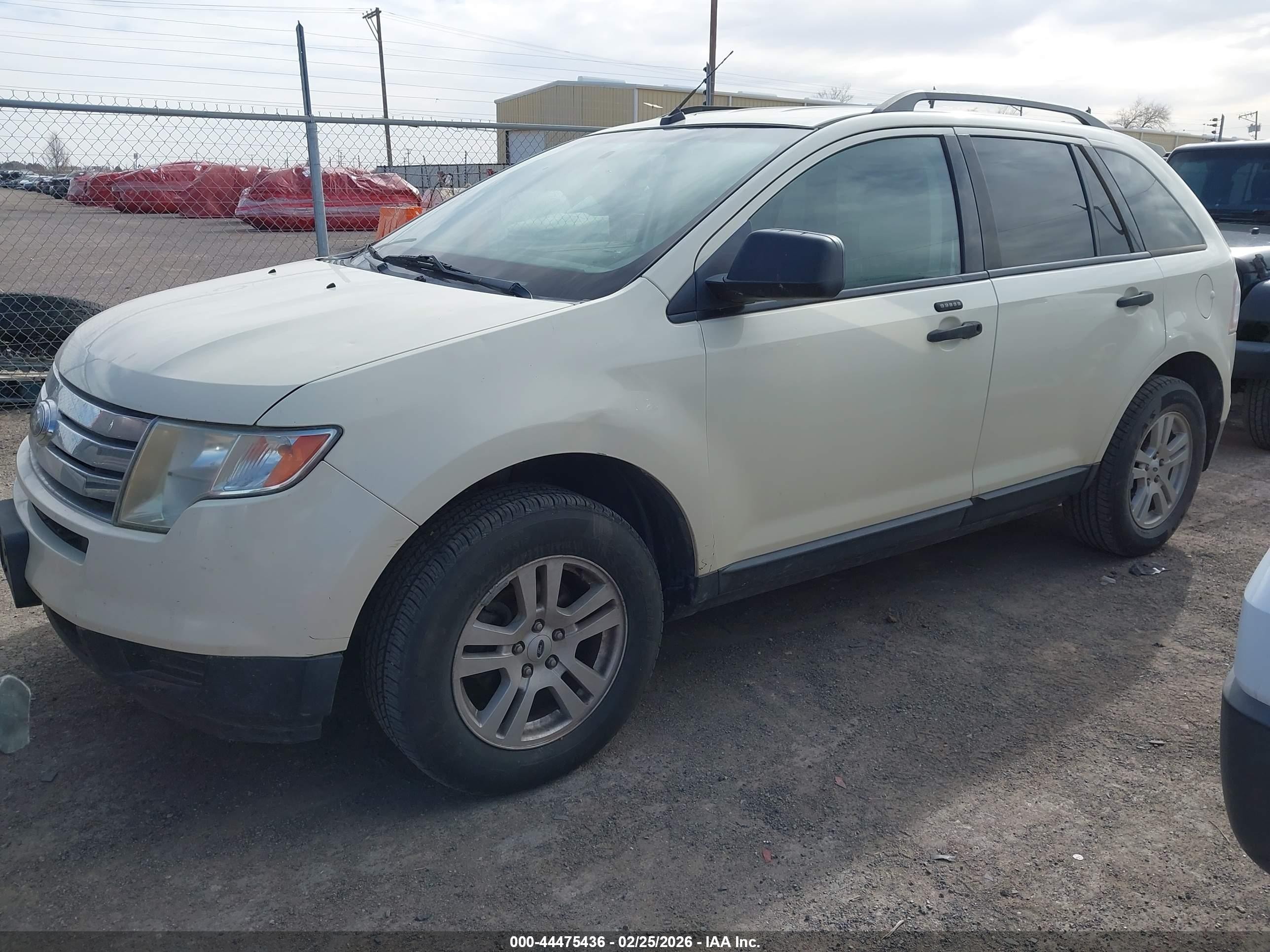 2007 Ford Edge Se White vin: 2FMDK36C07BB00005