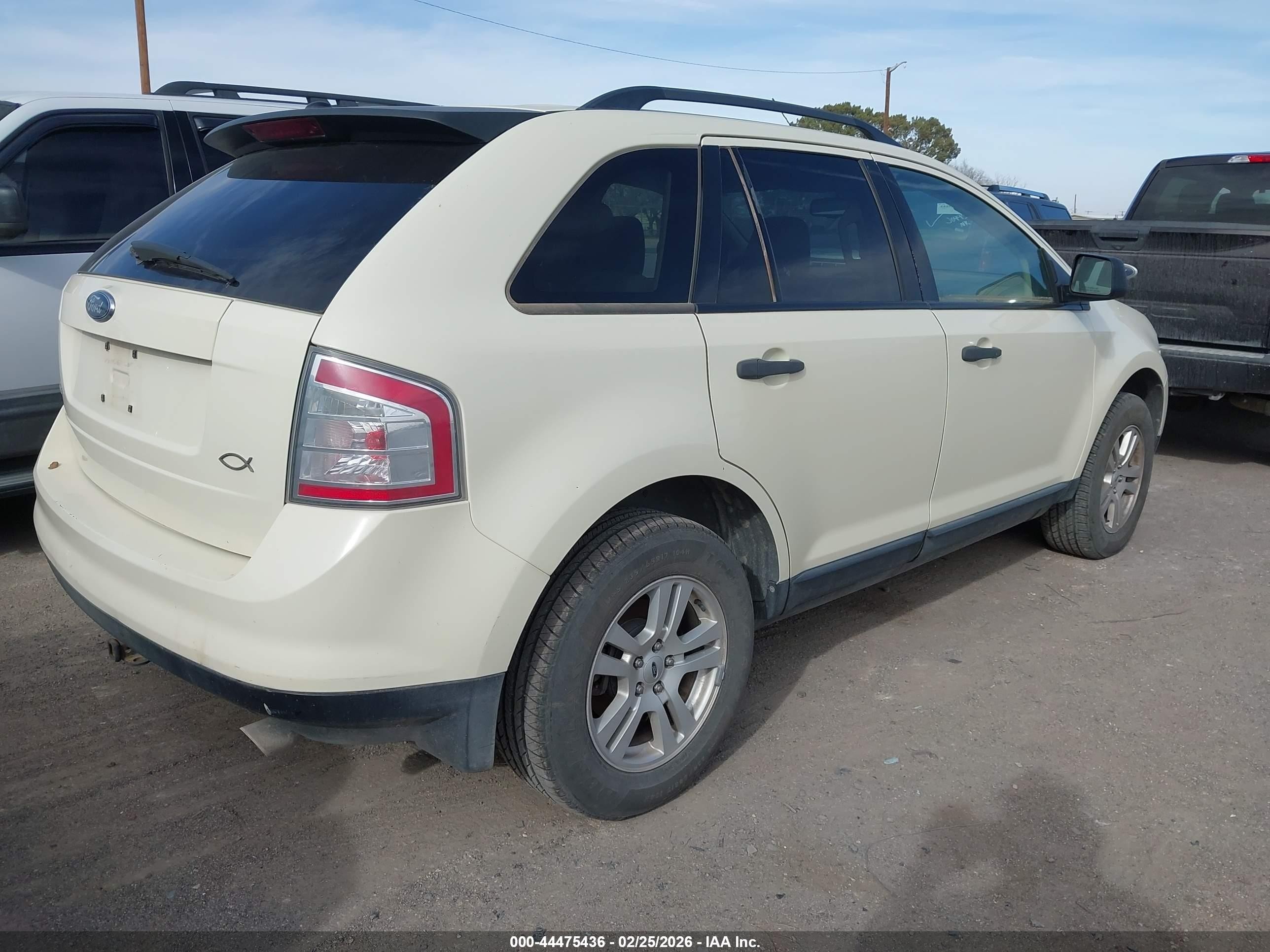 2007 Ford Edge Se White vin: 2FMDK36C07BB00005