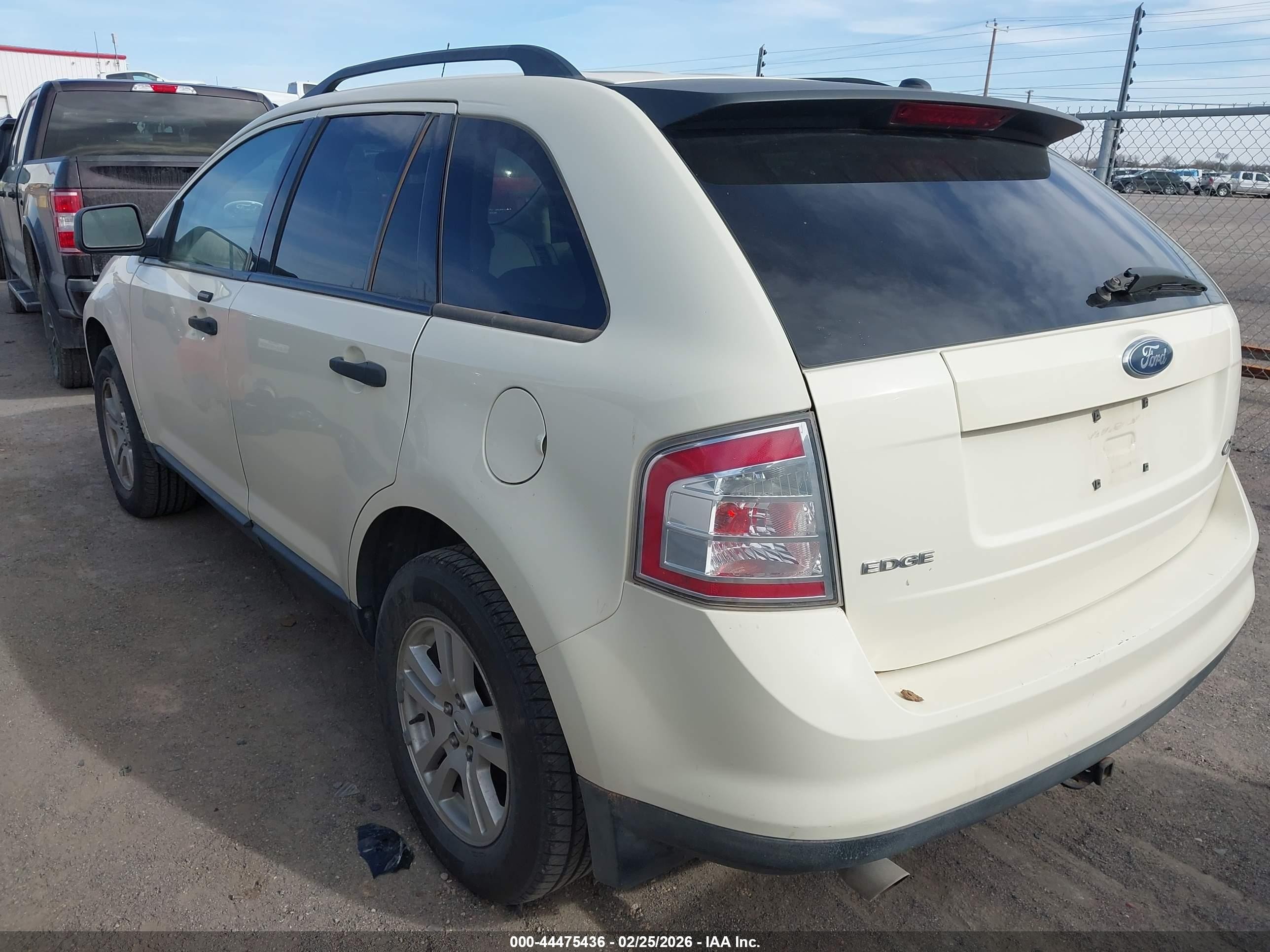 2007 Ford Edge Se White vin: 2FMDK36C07BB00005