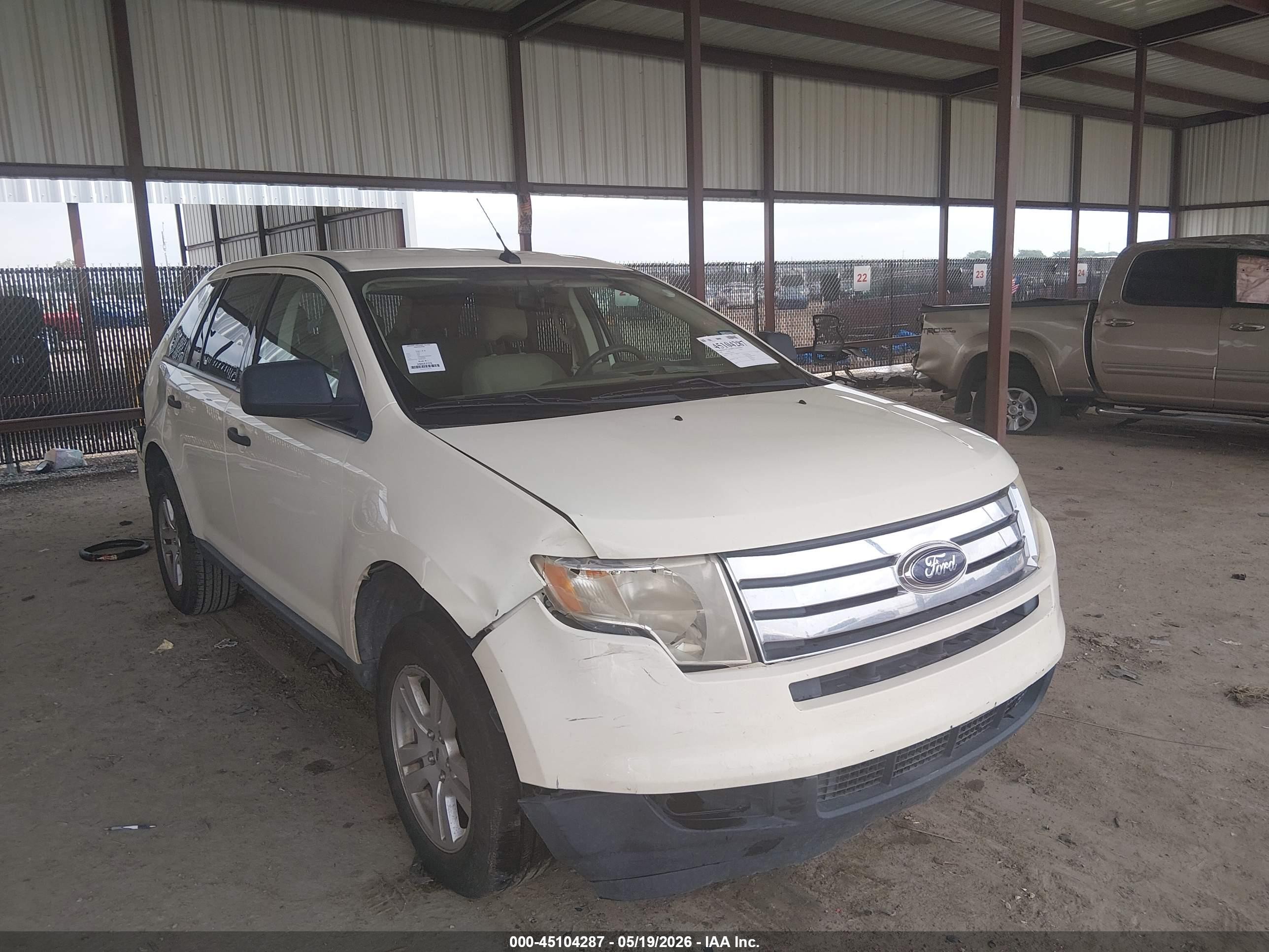 2007 Ford Edge Se Cream vin: 2FMDK36C17BB61301