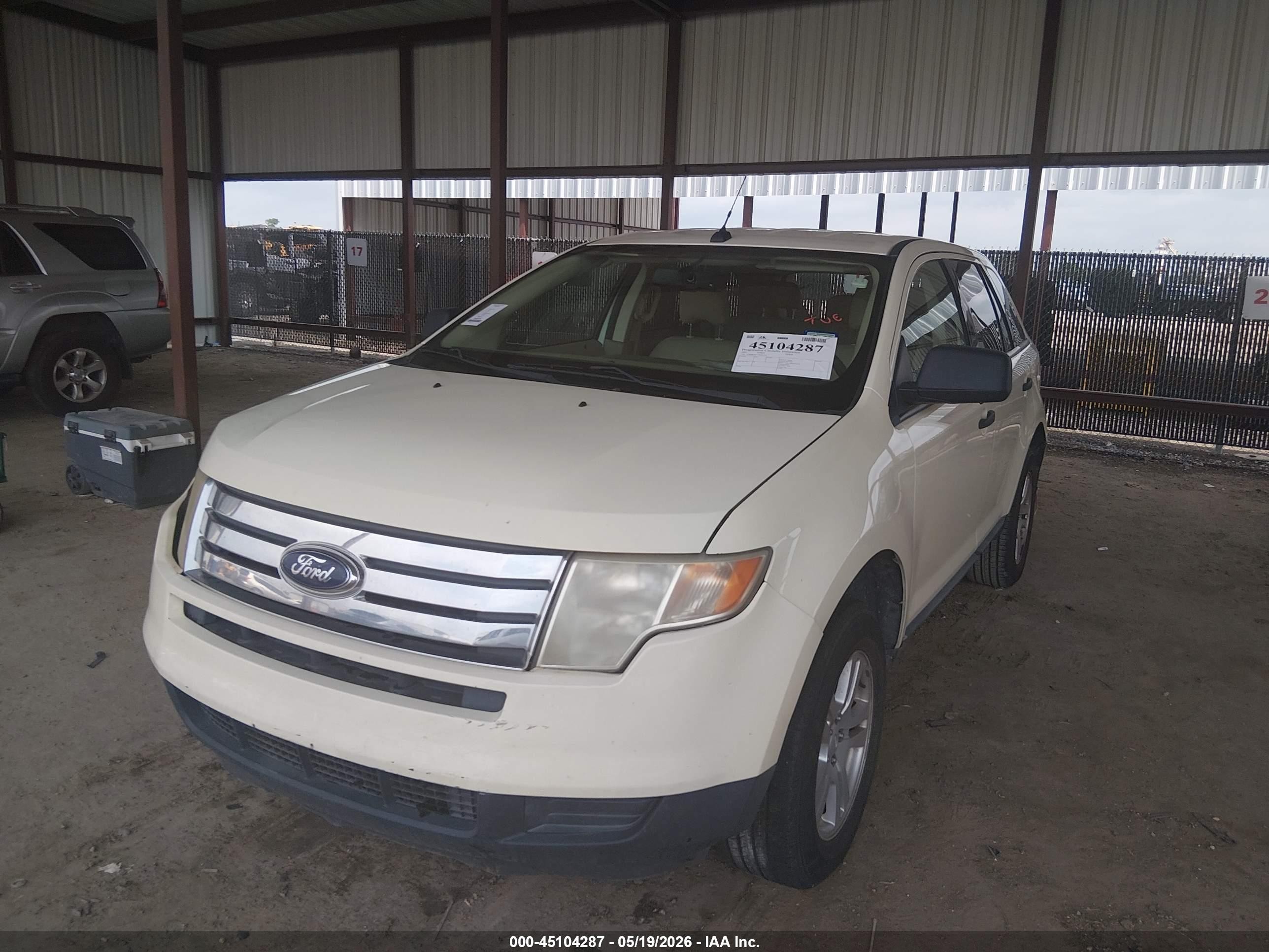 2007 Ford Edge Se Cream vin: 2FMDK36C17BB61301