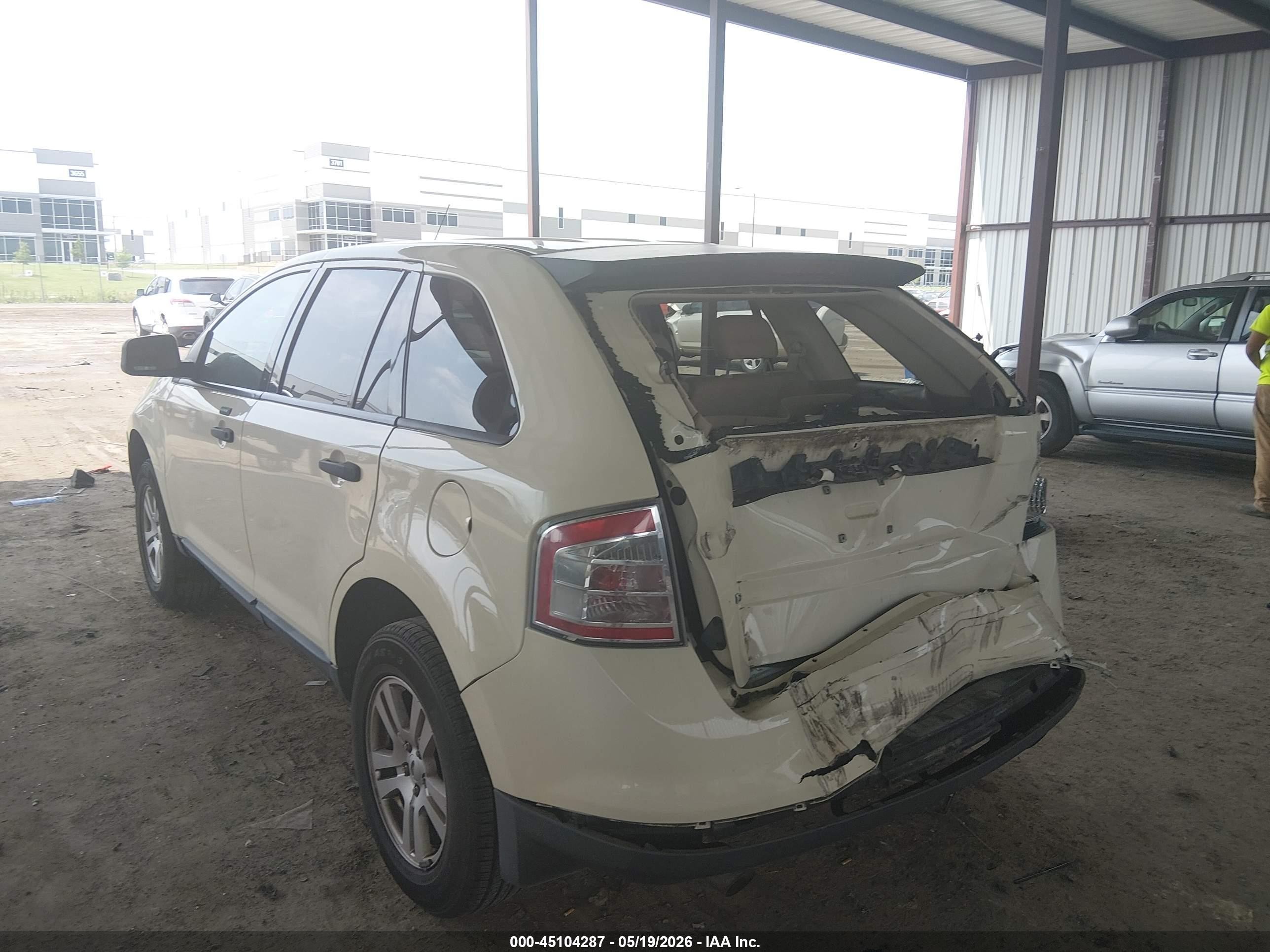 2007 Ford Edge Se Cream vin: 2FMDK36C17BB61301