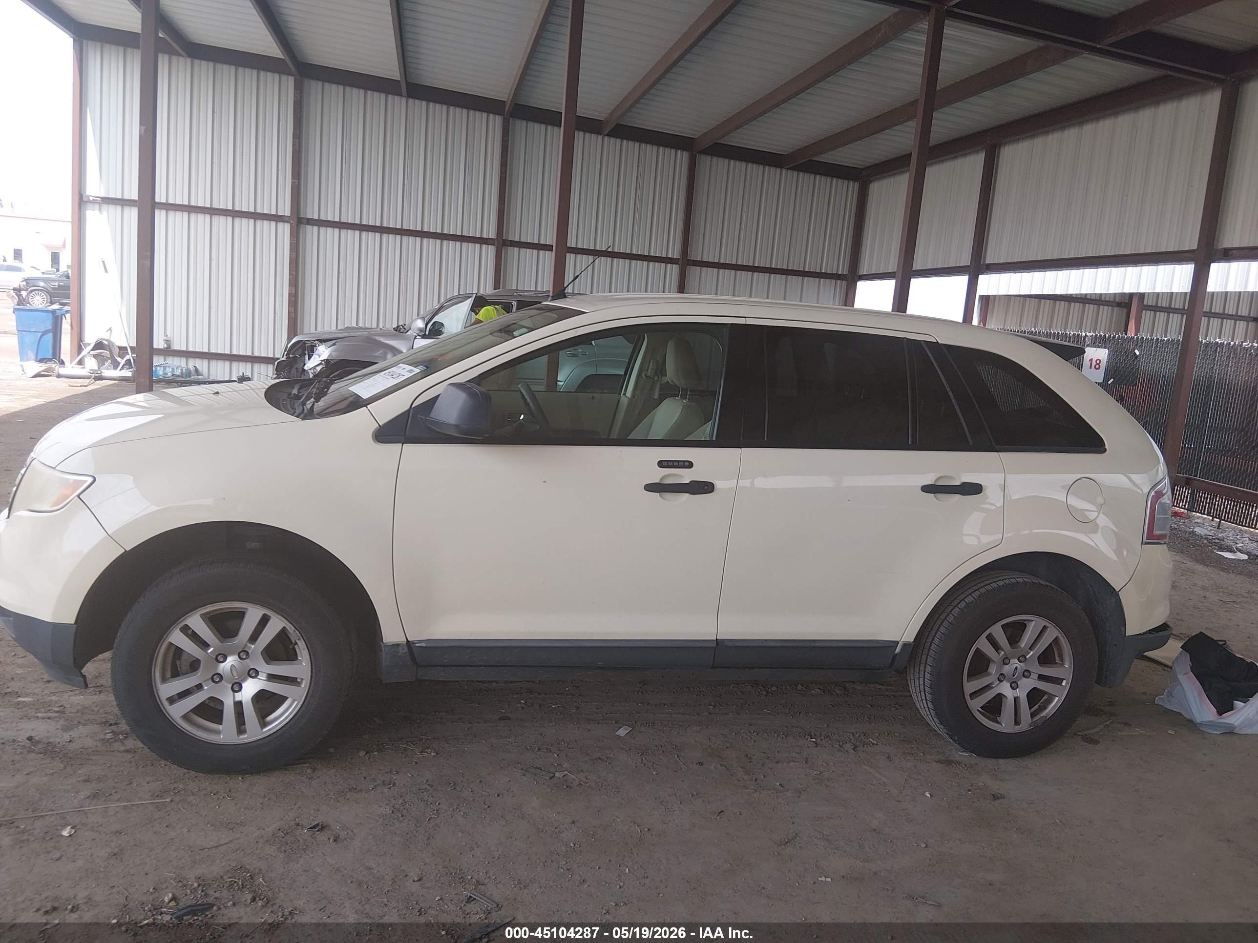 2007 Ford Edge Se Cream vin: 2FMDK36C17BB61301