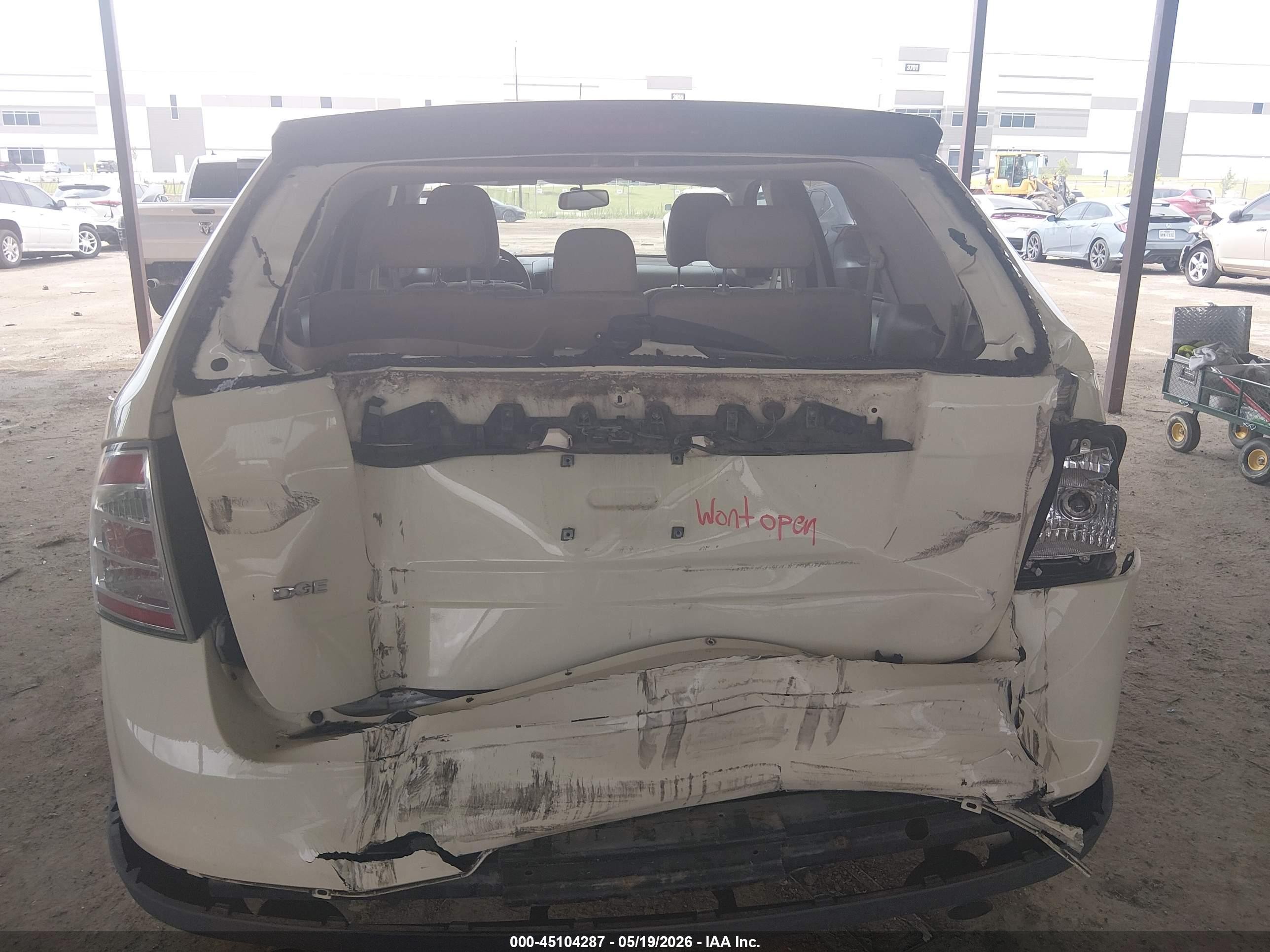 2007 Ford Edge Se Cream vin: 2FMDK36C17BB61301