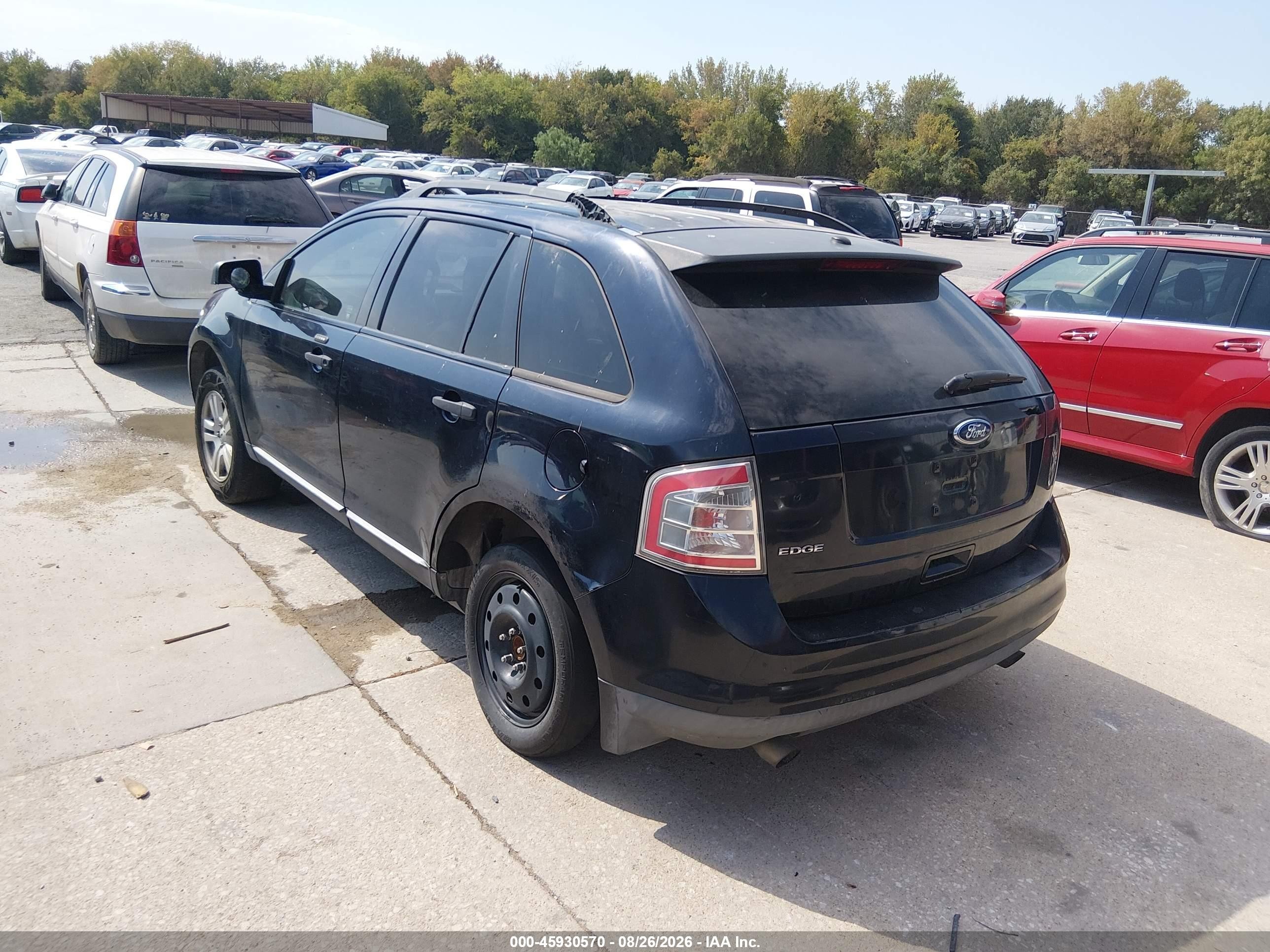 2008 Ford Edge Se Black vin: 2FMDK36C18BA02103
