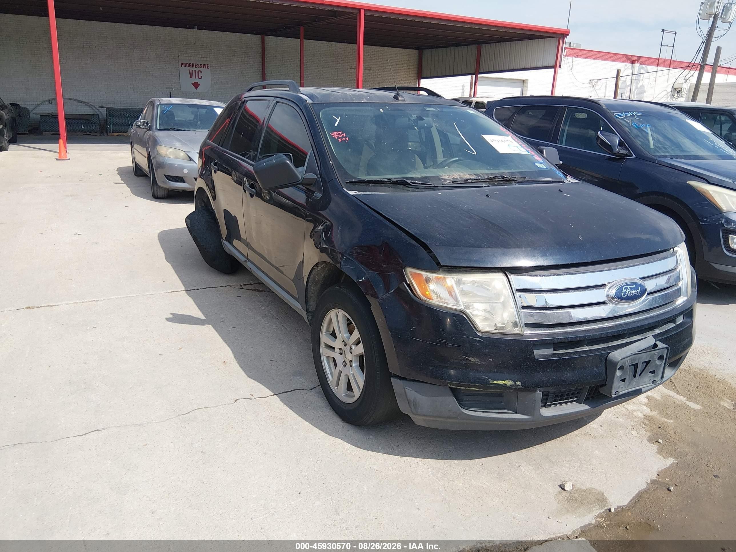 2008 Ford Edge Se Black vin: 2FMDK36C18BA02103