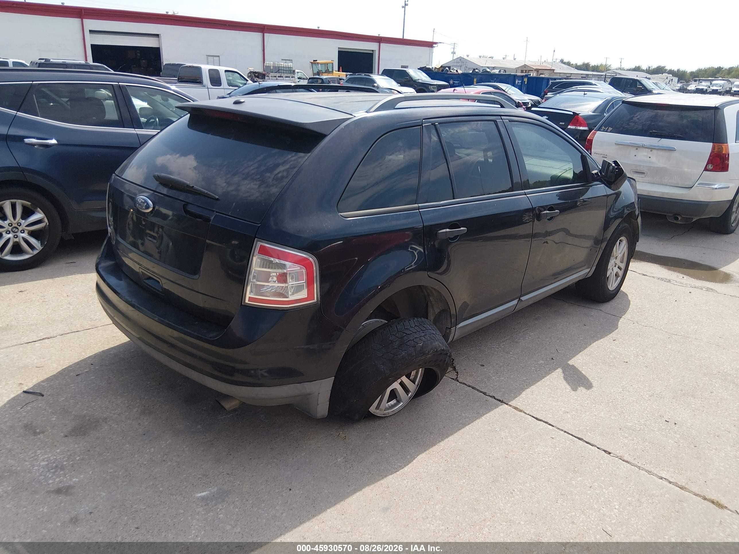 2008 Ford Edge Se Black vin: 2FMDK36C18BA02103