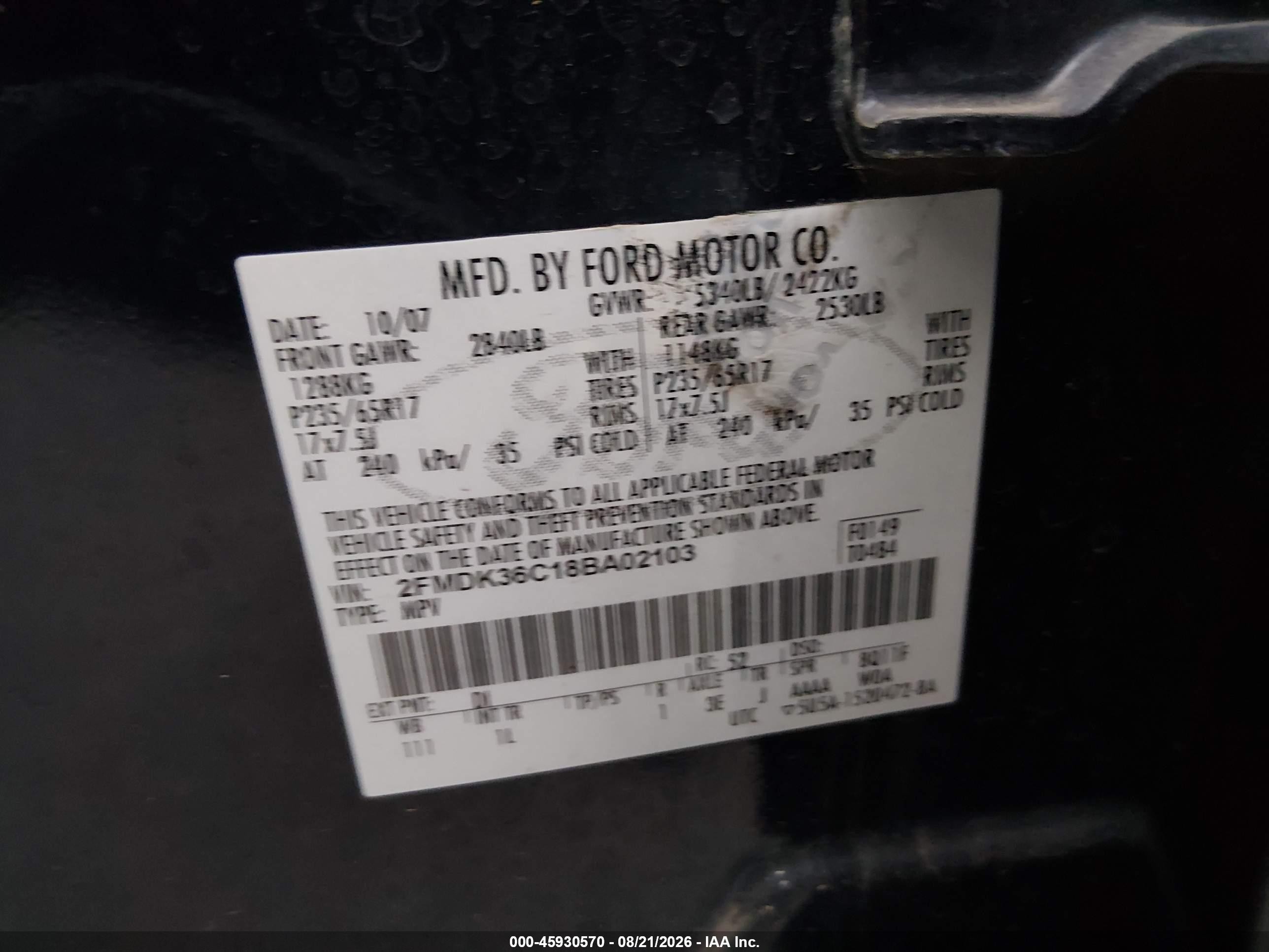 2008 Ford Edge Se Black vin: 2FMDK36C18BA02103