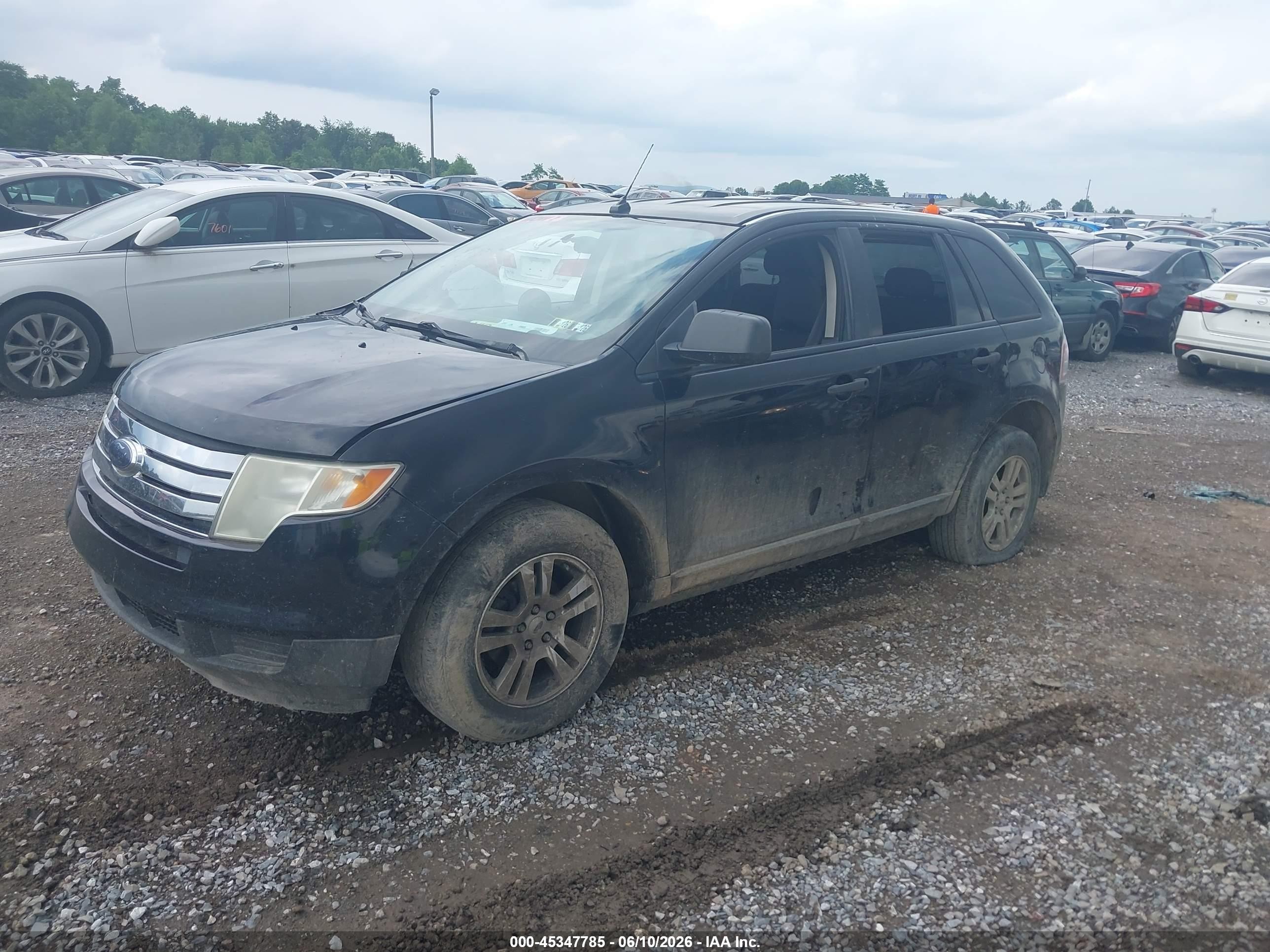 2008 Ford Edge Se Black vin: 2FMDK36C18BA65105