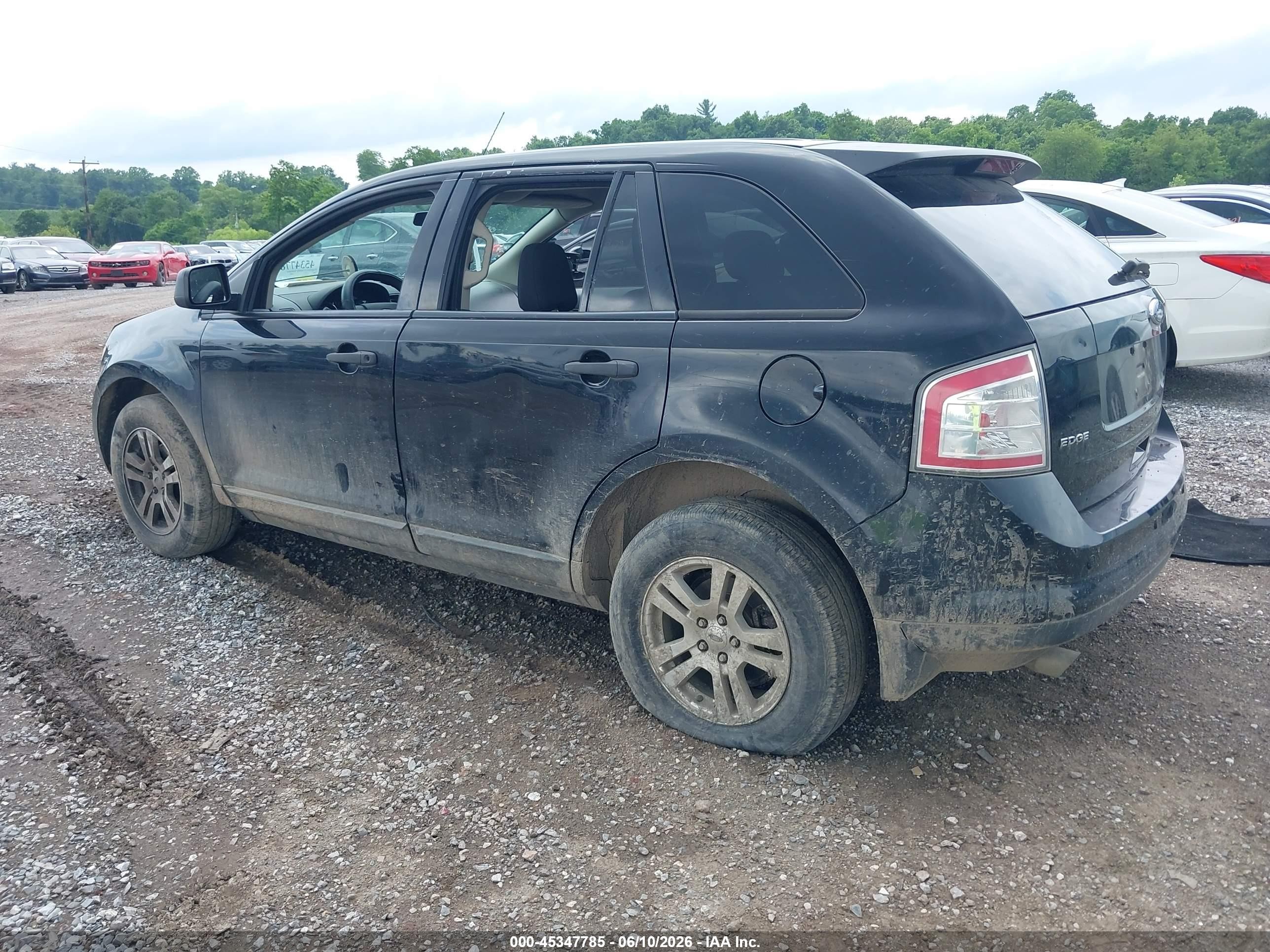 2008 Ford Edge Se Black vin: 2FMDK36C18BA65105
