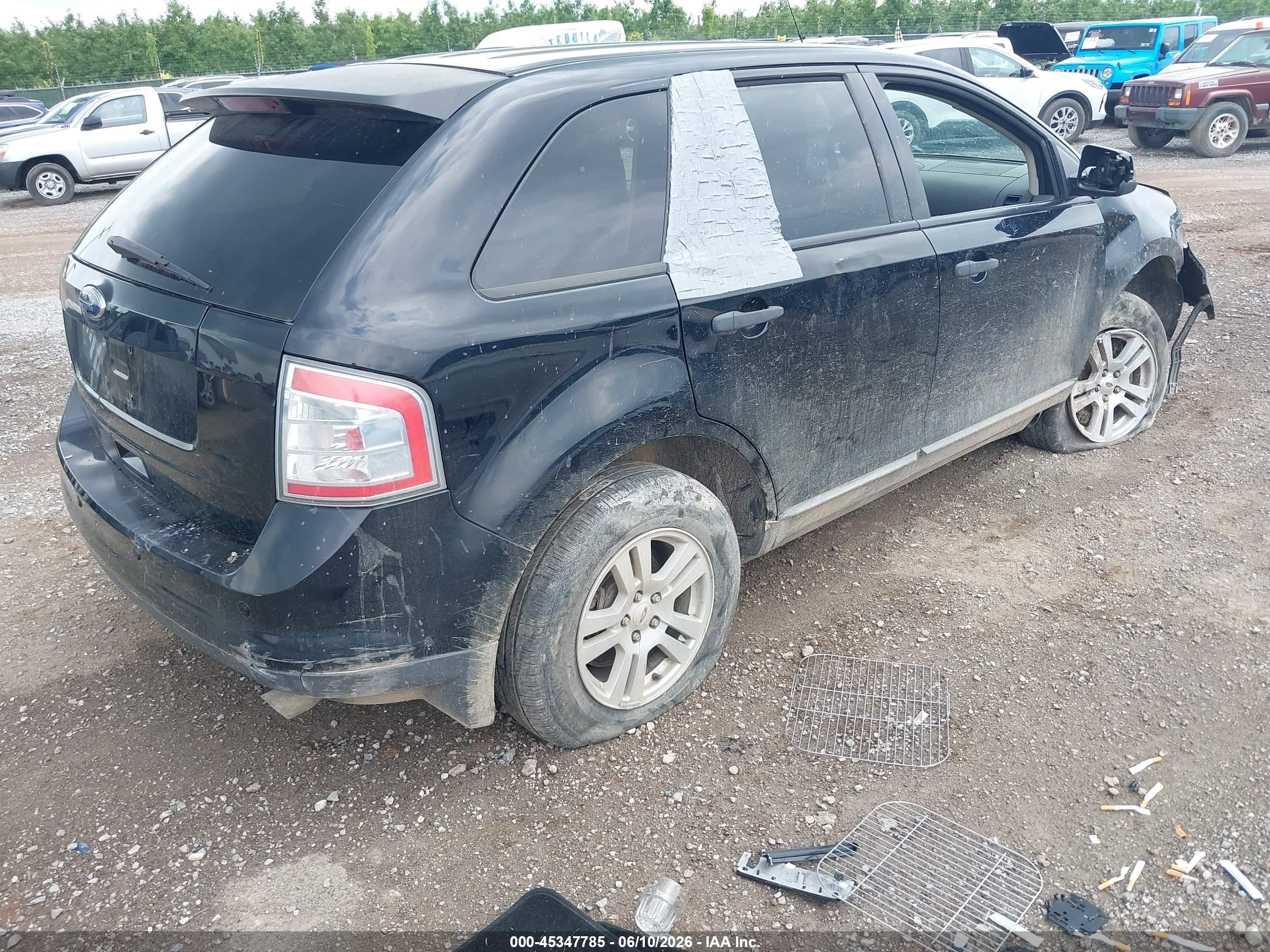 2008 Ford Edge Se Black vin: 2FMDK36C18BA65105