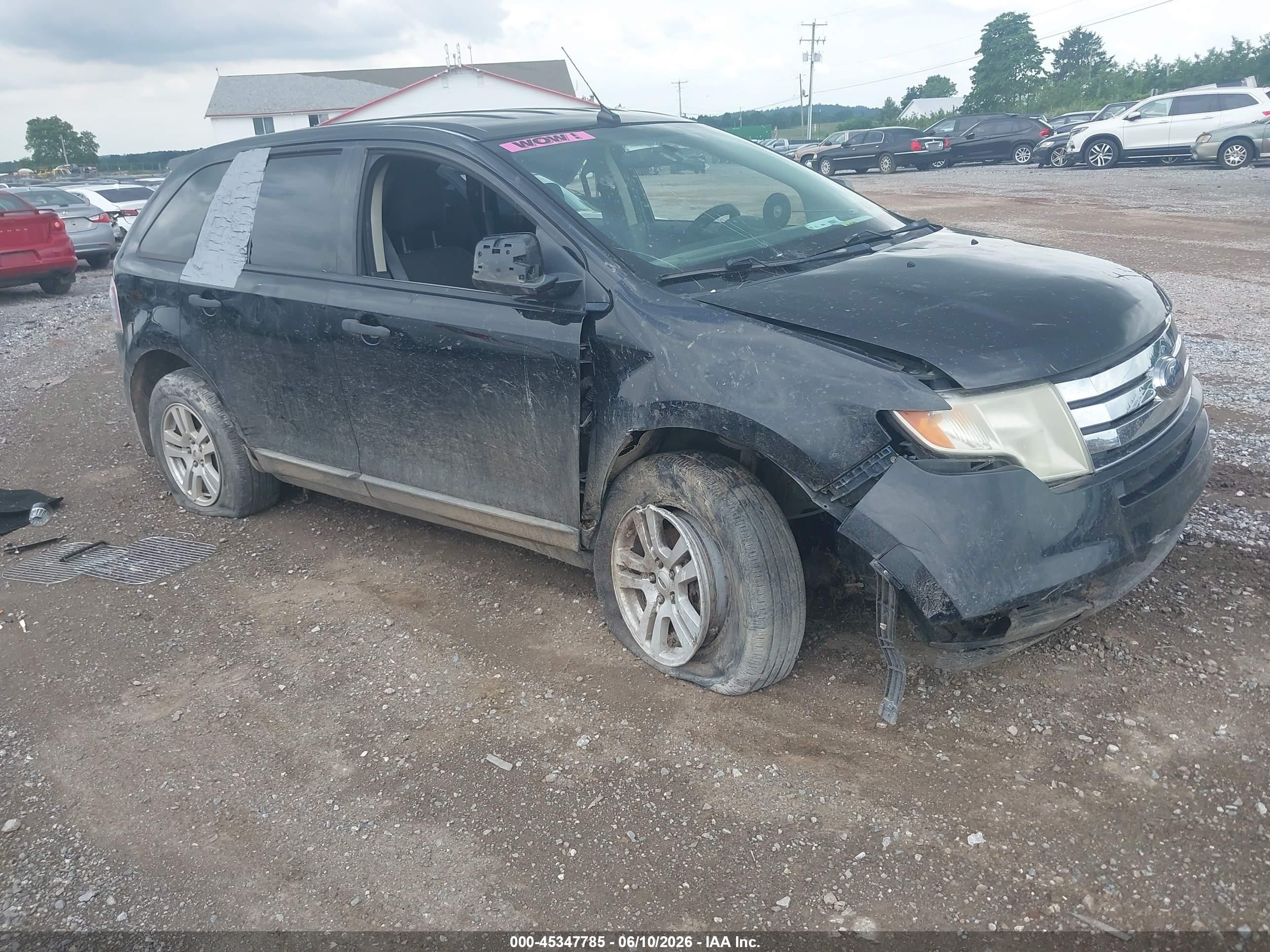 2008 Ford Edge Se Black vin: 2FMDK36C18BA65105