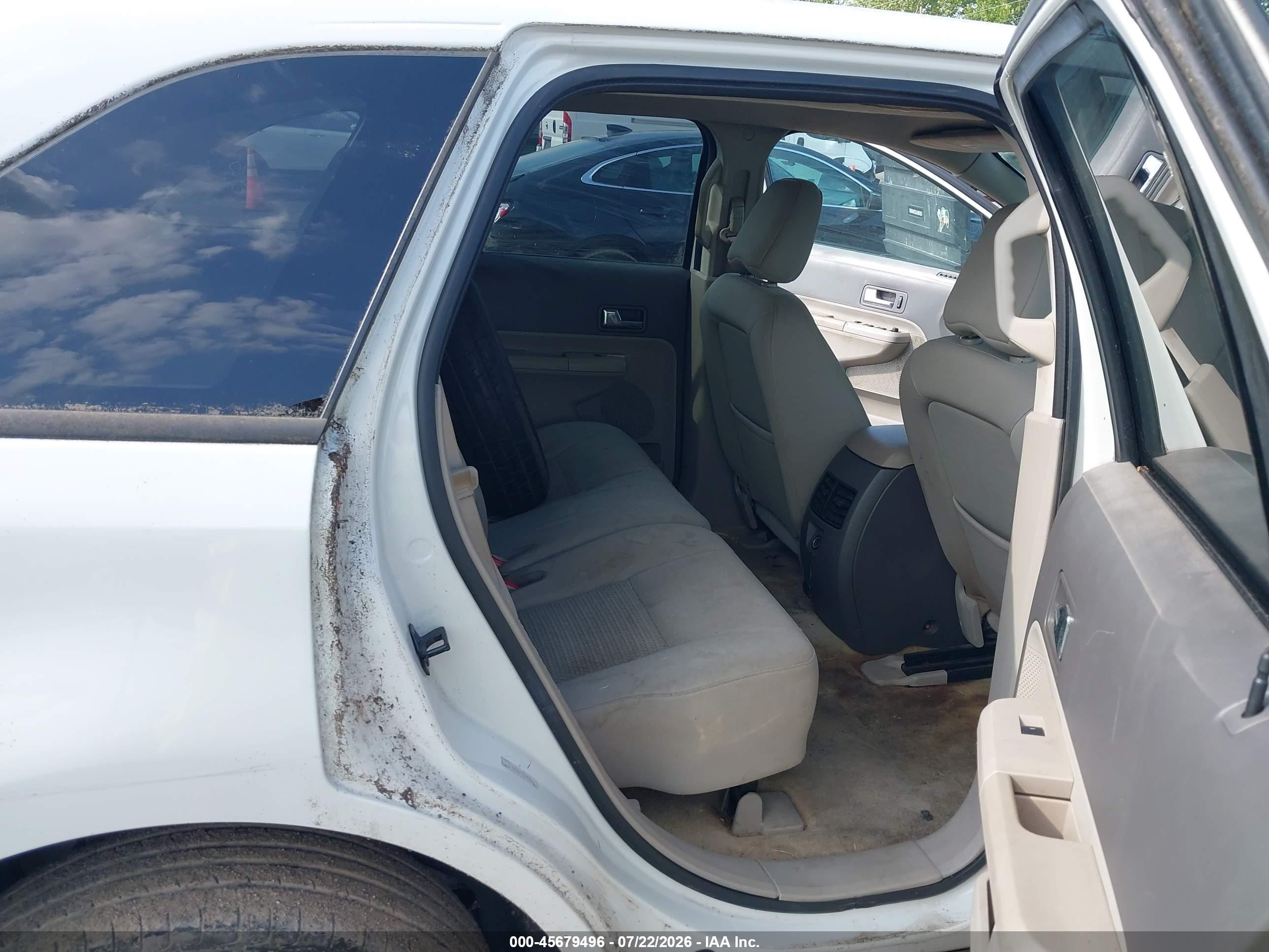 2009 Ford Edge Se White vin: 2FMDK36C19BA54641