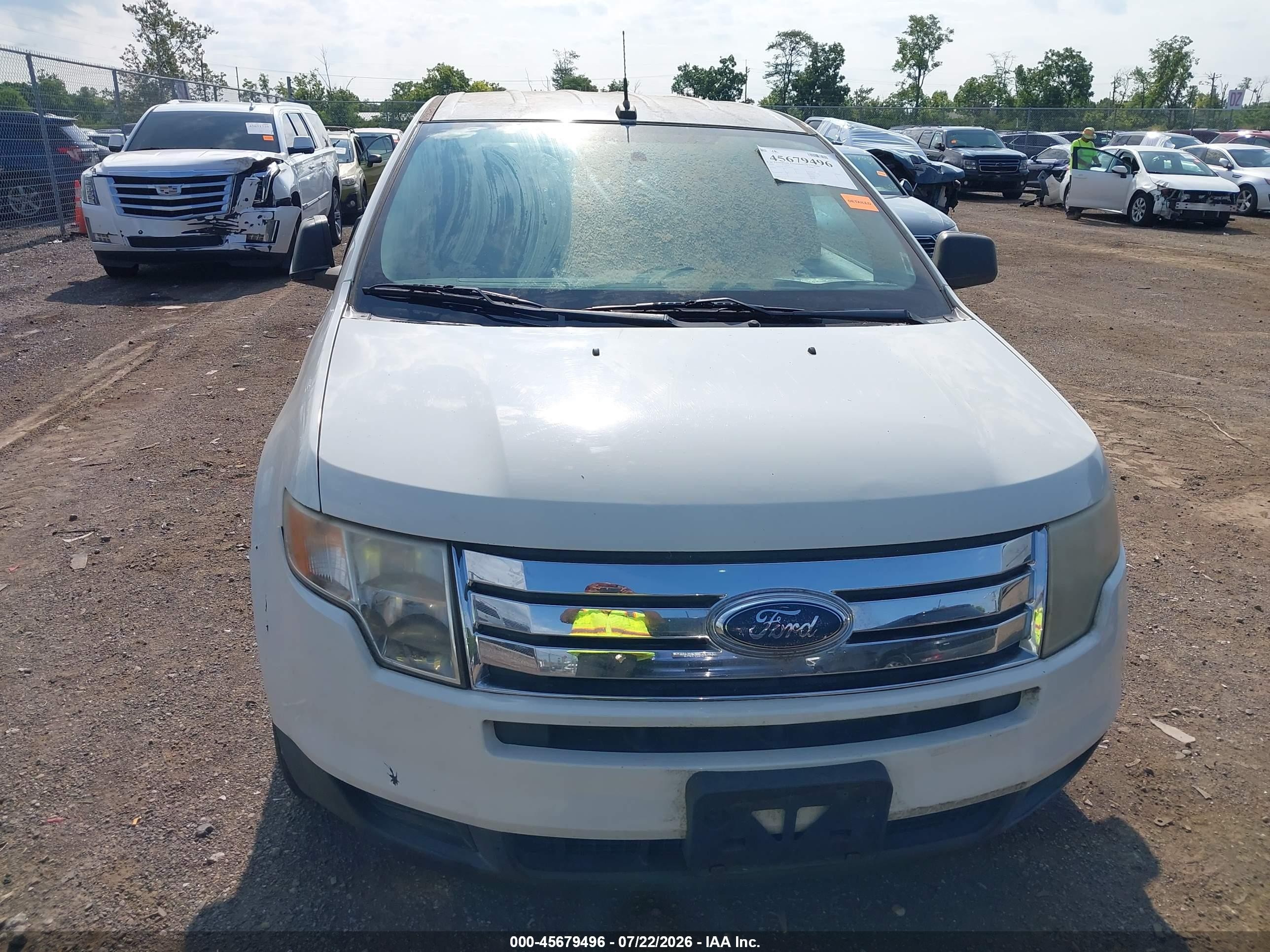 2009 Ford Edge Se White vin: 2FMDK36C19BA54641