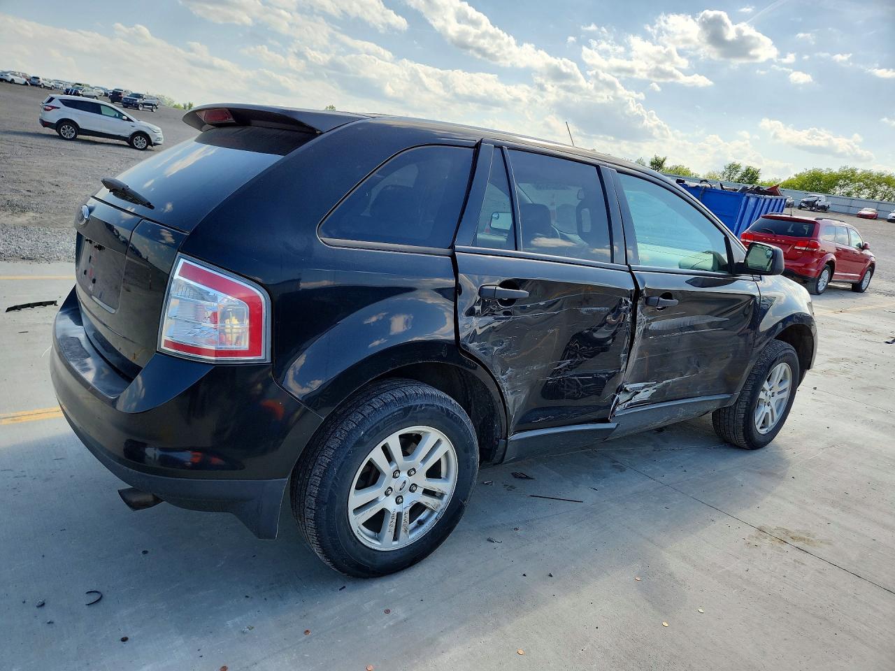 2007 Ford Edge Se Black vin: 2FMDK36C27BB34351